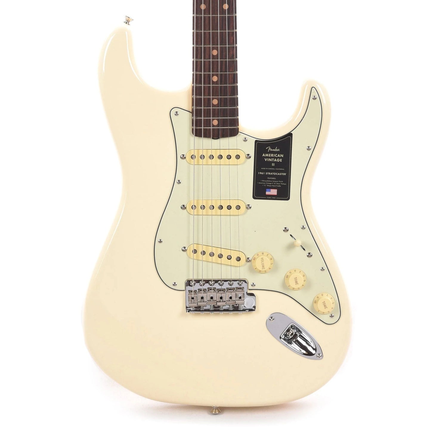 Fender American Vintage II 1961 Stratocaster Olympic White Electric Guitars / Solid Body