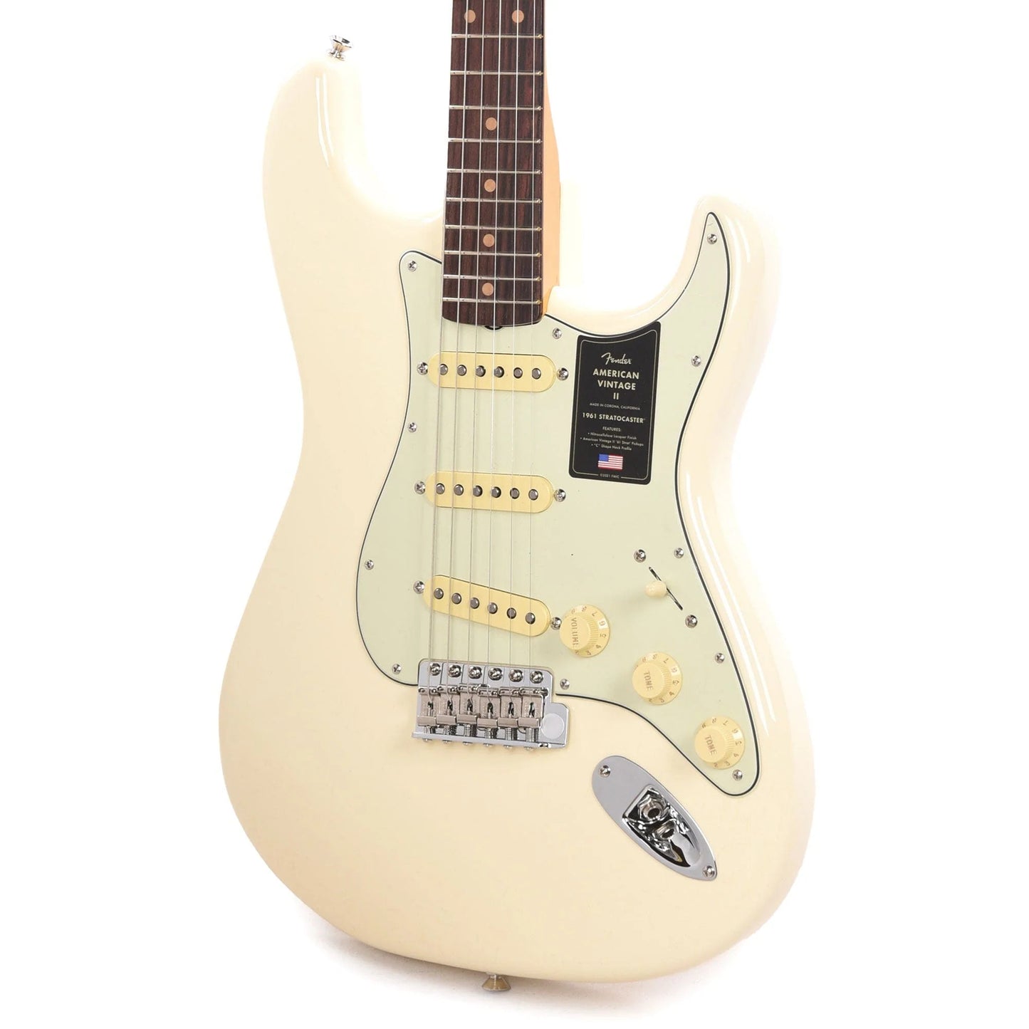Fender American Vintage II 1961 Stratocaster Olympic White Electric Guitars / Solid Body