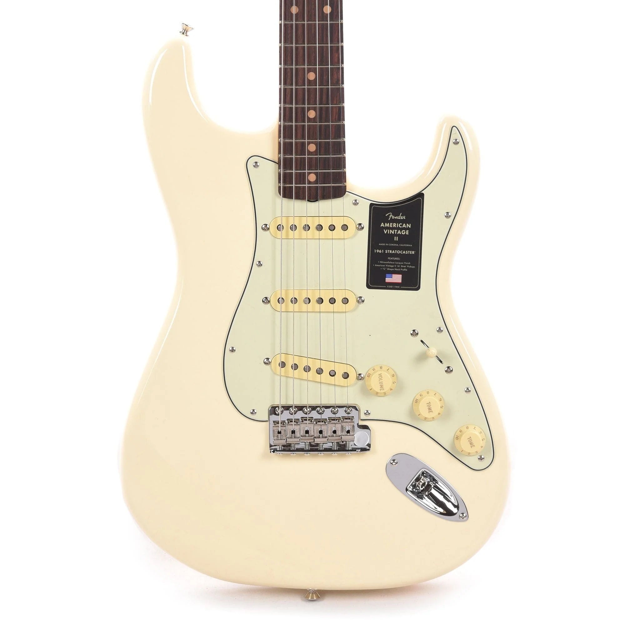 Fender American Vintage II 1961 Stratocaster Olympic White Electric Guitars / Solid Body