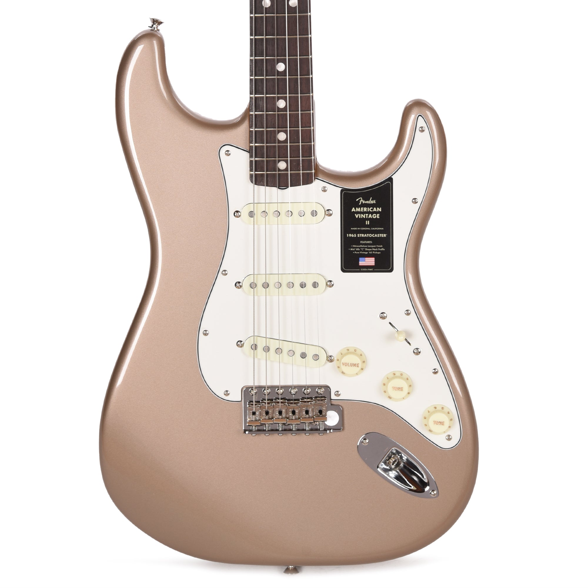 Fender American Vintage II 1965 Stratocaster Shoreline Gold Electric Guitars / Solid Body