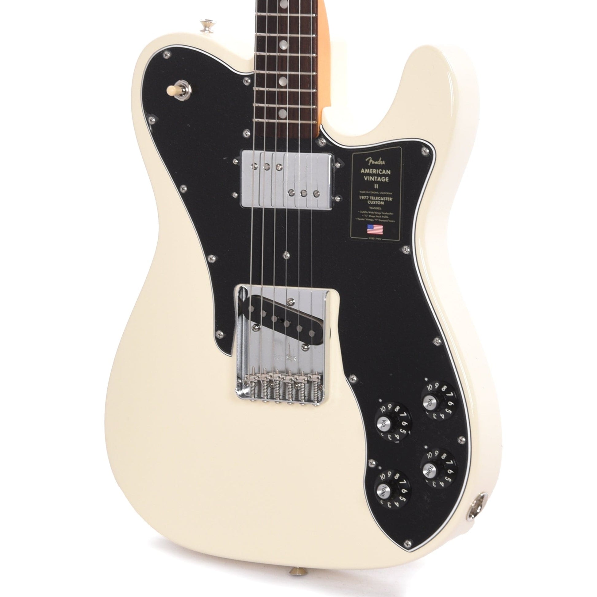 Fender American Vintage II 1977 Telecaster Custom Olympic White Electric Guitars / Solid Body