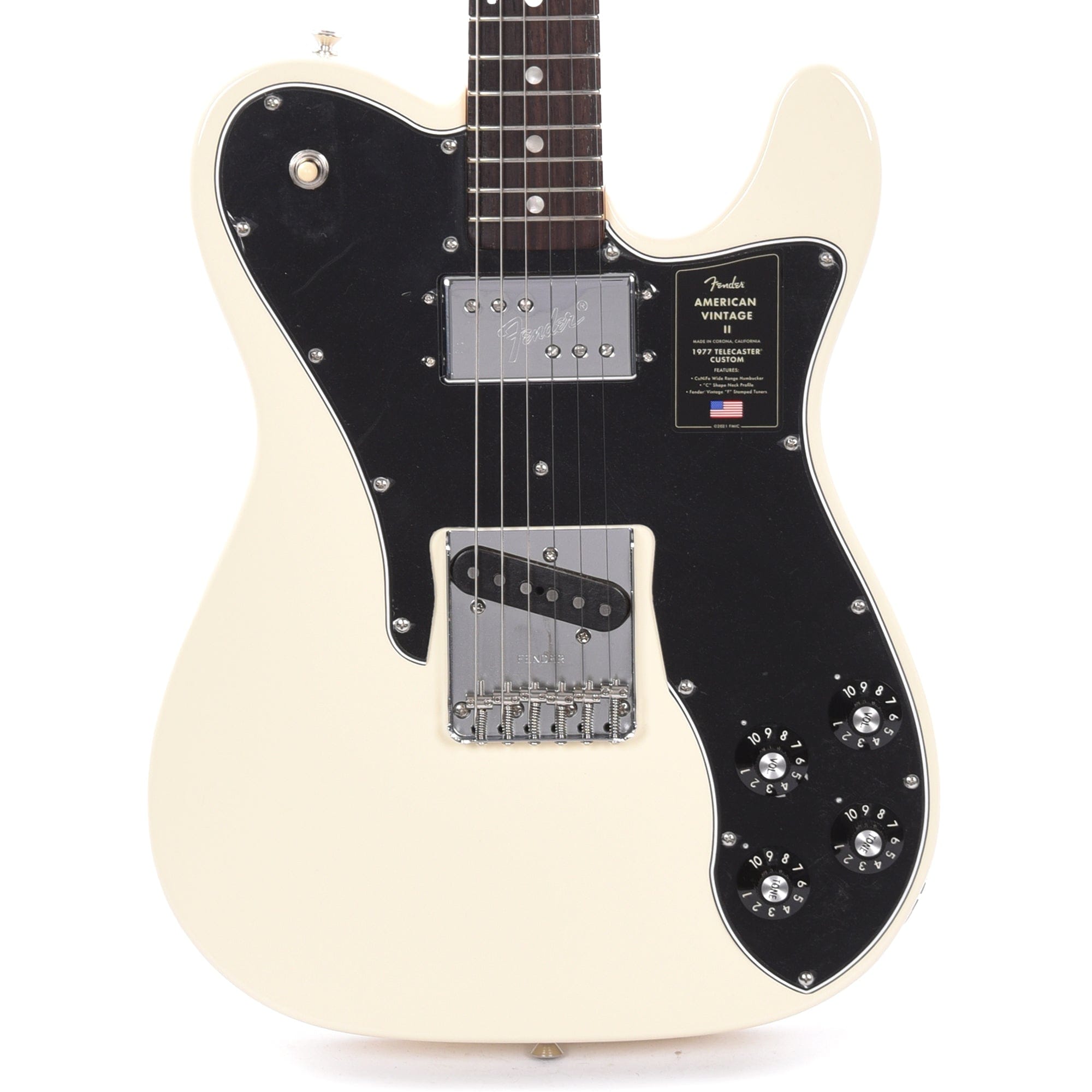 Fender American Vintage II 1977 Telecaster Custom Olympic White Electric Guitars / Solid Body