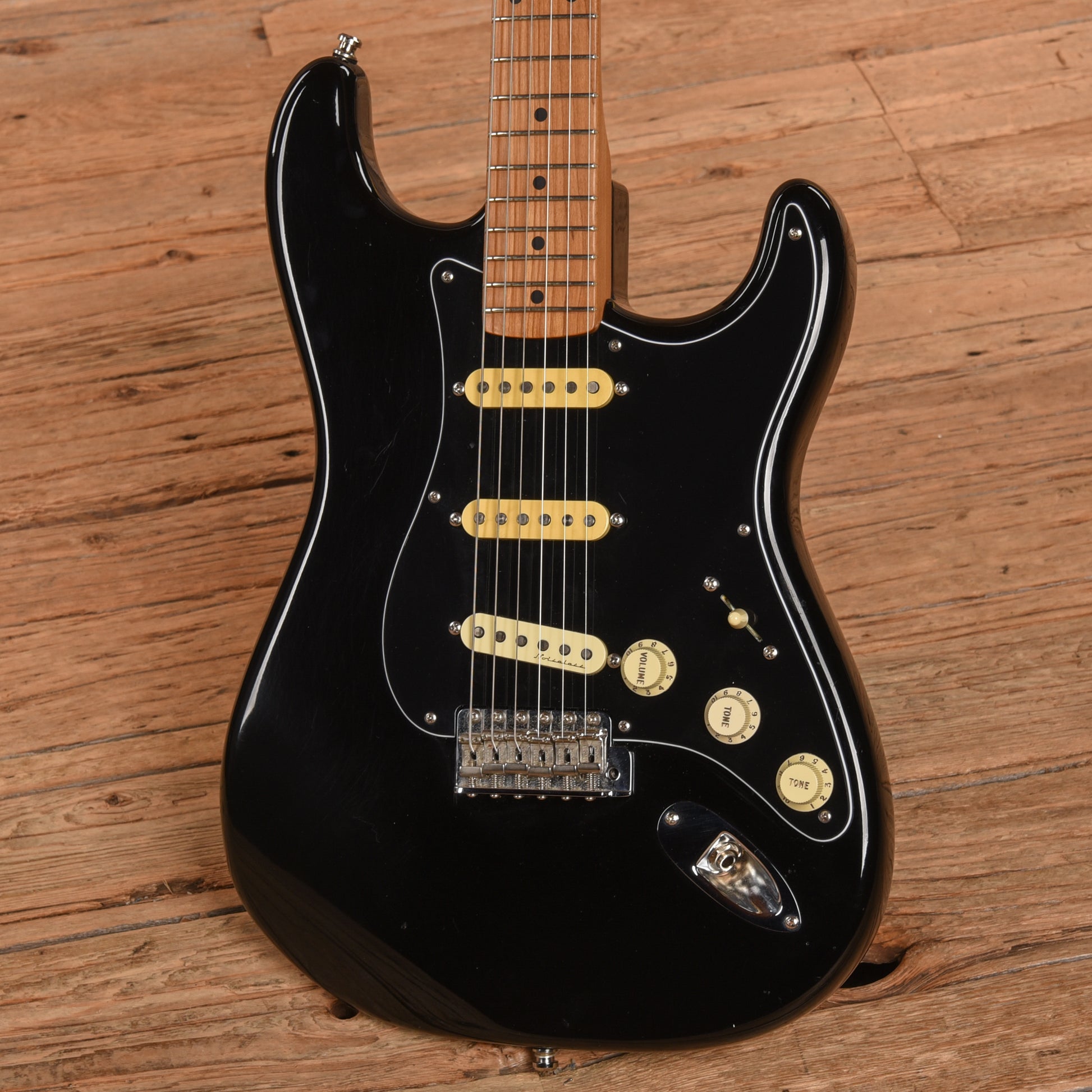 Fender American Vintage Roasted Stratocaster Neck with American Vintage '56 Body Black Electric Guitars / Solid Body
