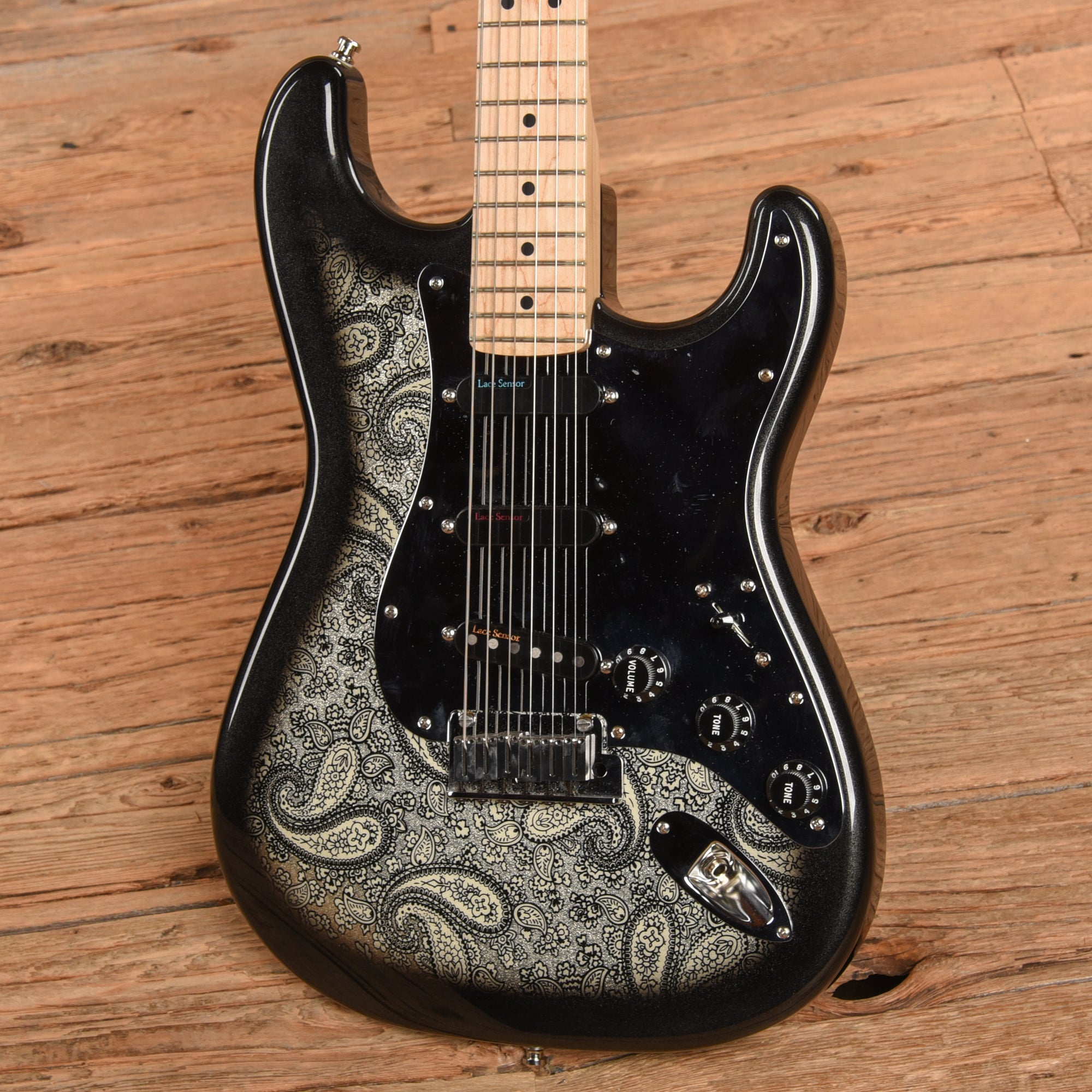 Fender Artist Eric Clapton Stratocaster Neck with Allparts Body Black Paisley Electric Guitars / Solid Body