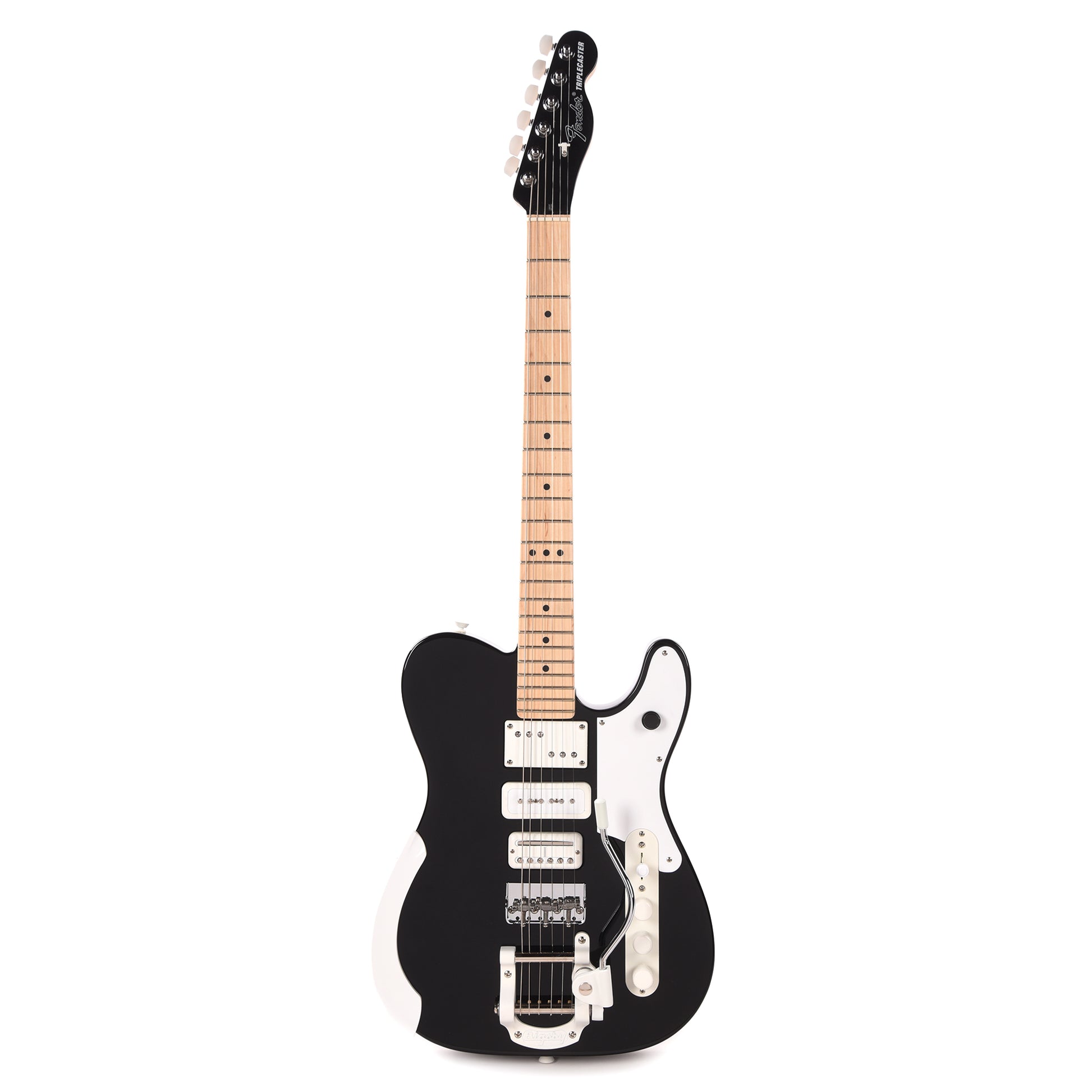 Fender Artist Jack White Triplecaster Black Electric Guitars / Solid Body