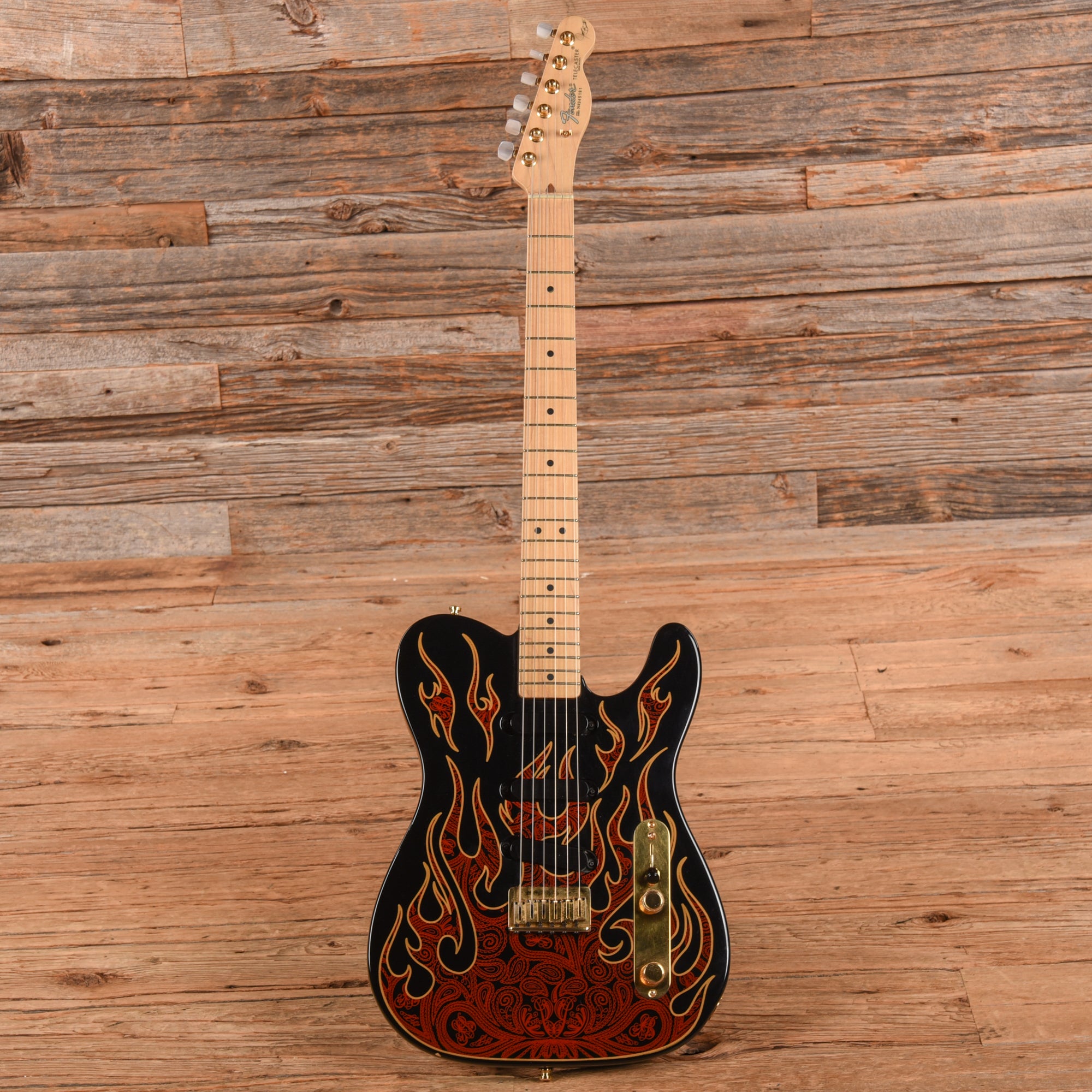 Fender Artist James Burton Telecaster Red Paisley Flames 2006 Electric Guitars / Solid Body