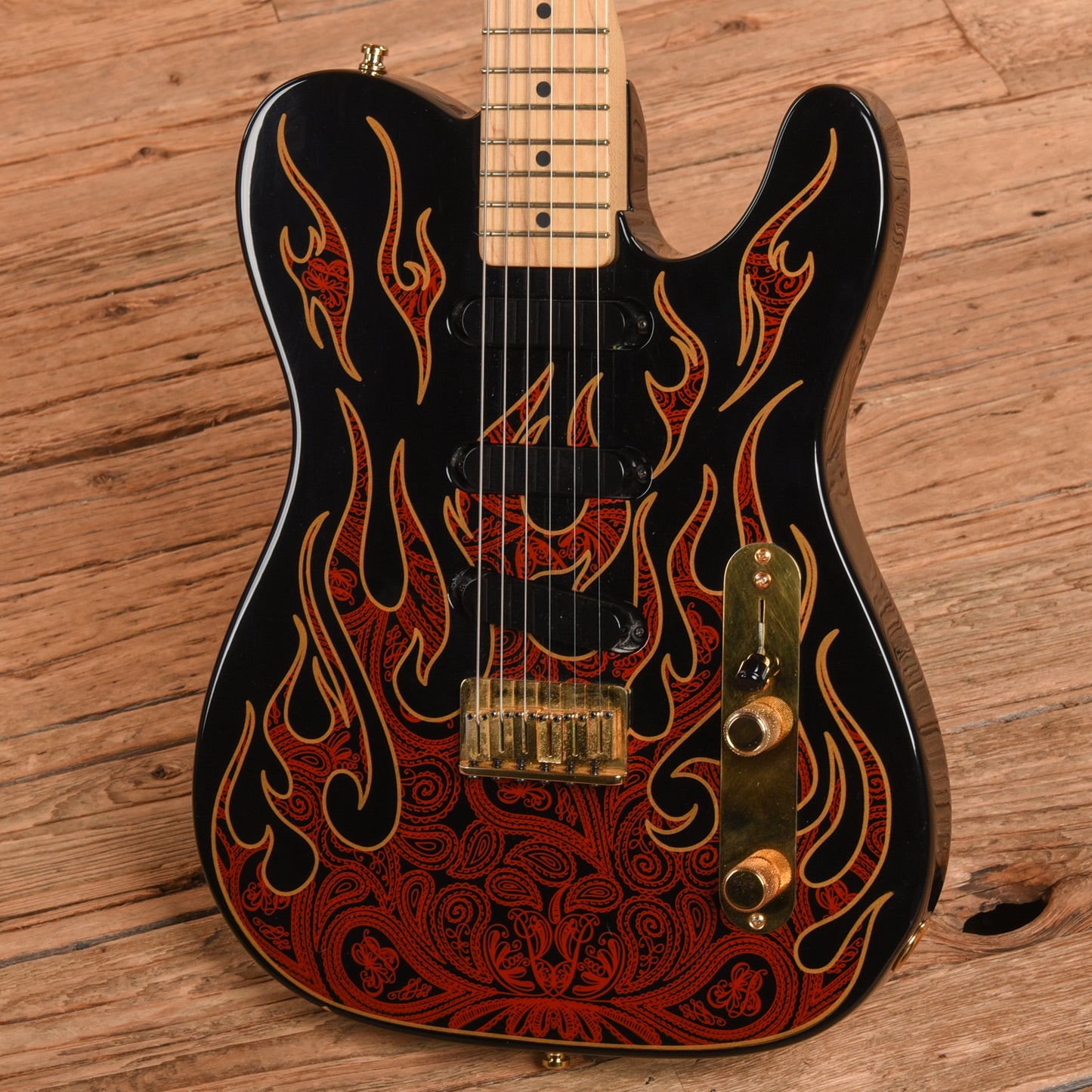 Fender Artist James Burton Telecaster Red Paisley Flames 2006 Electric Guitars / Solid Body
