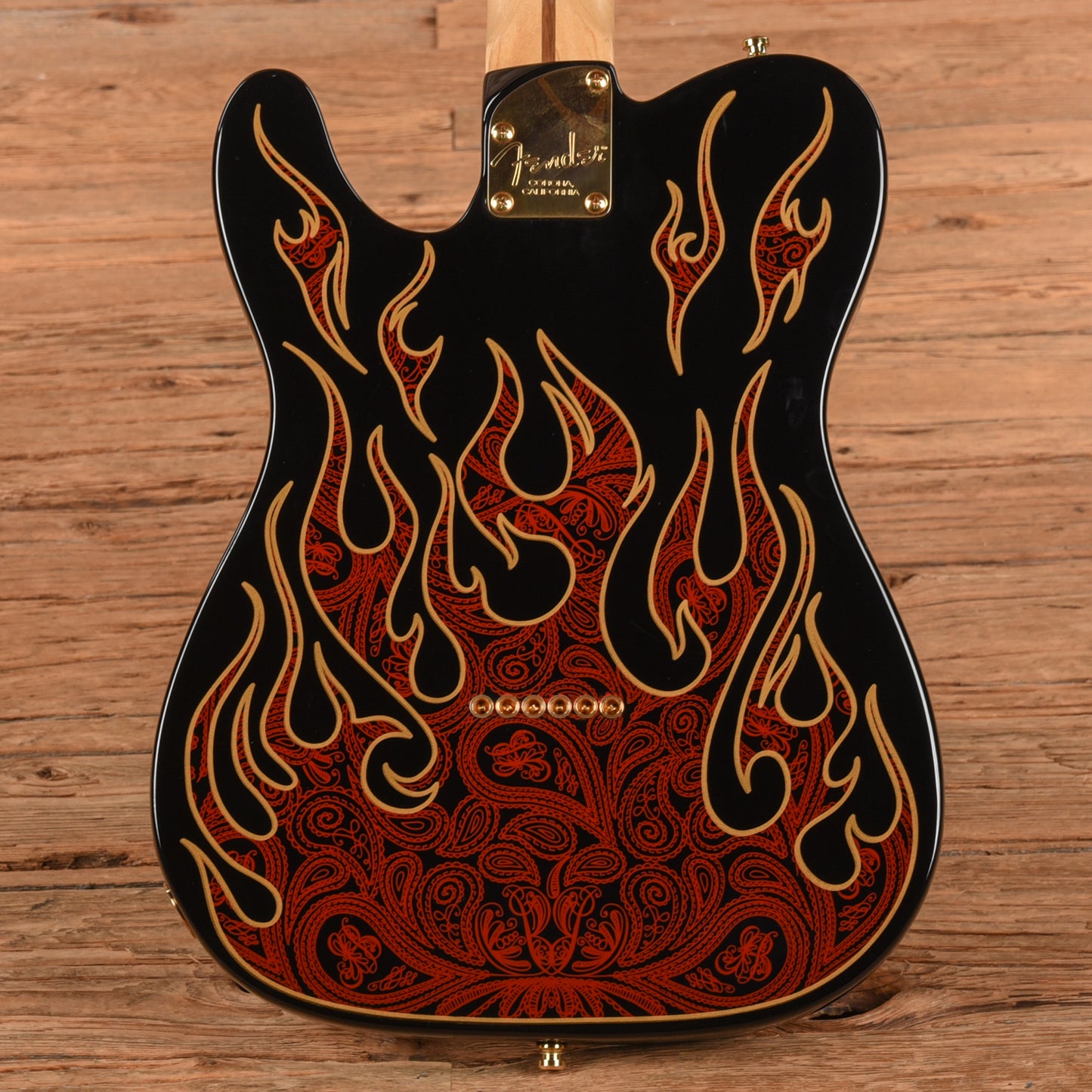 Fender Artist James Burton Telecaster Red Paisley Flames 2006 Electric Guitars / Solid Body