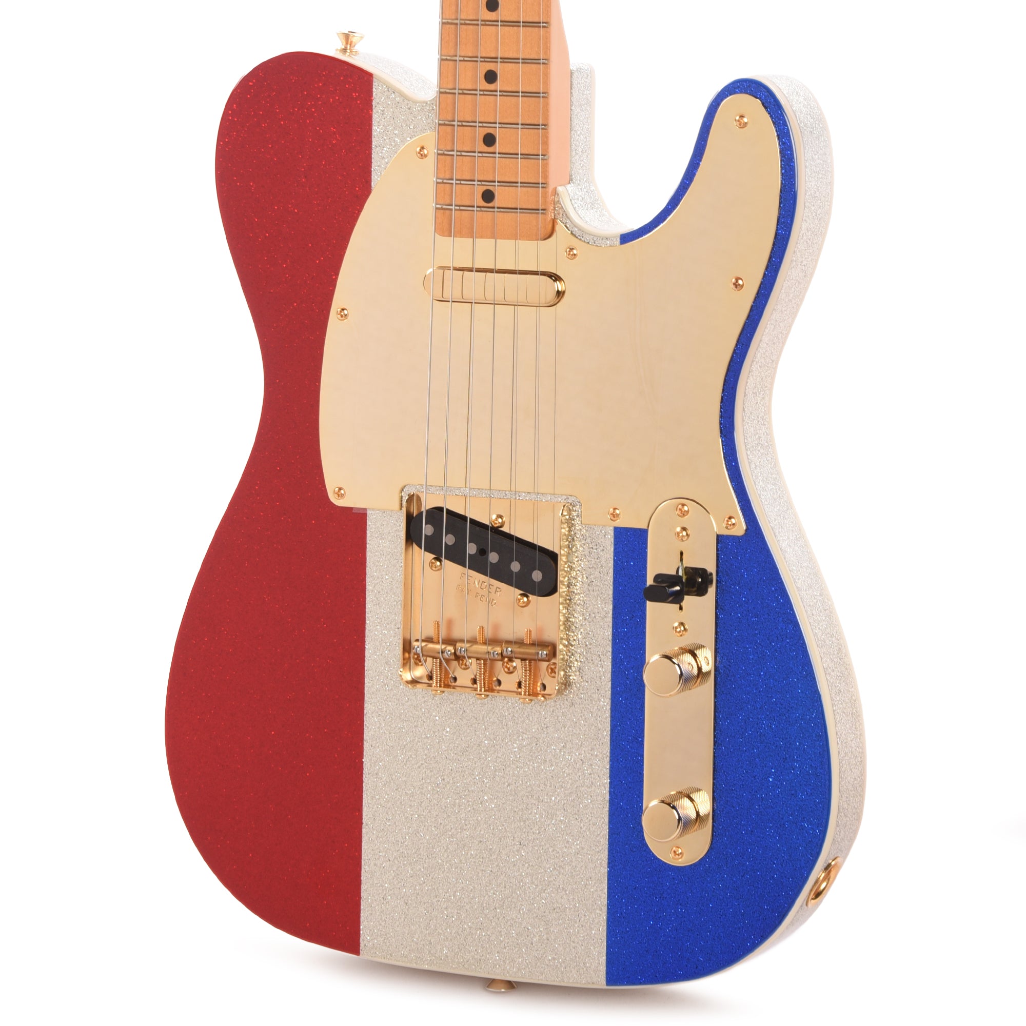 Fender Artist Limited Edition Buck Owens Telecaster Red, Silver and Blue Sparkle Electric Guitars / Solid Body