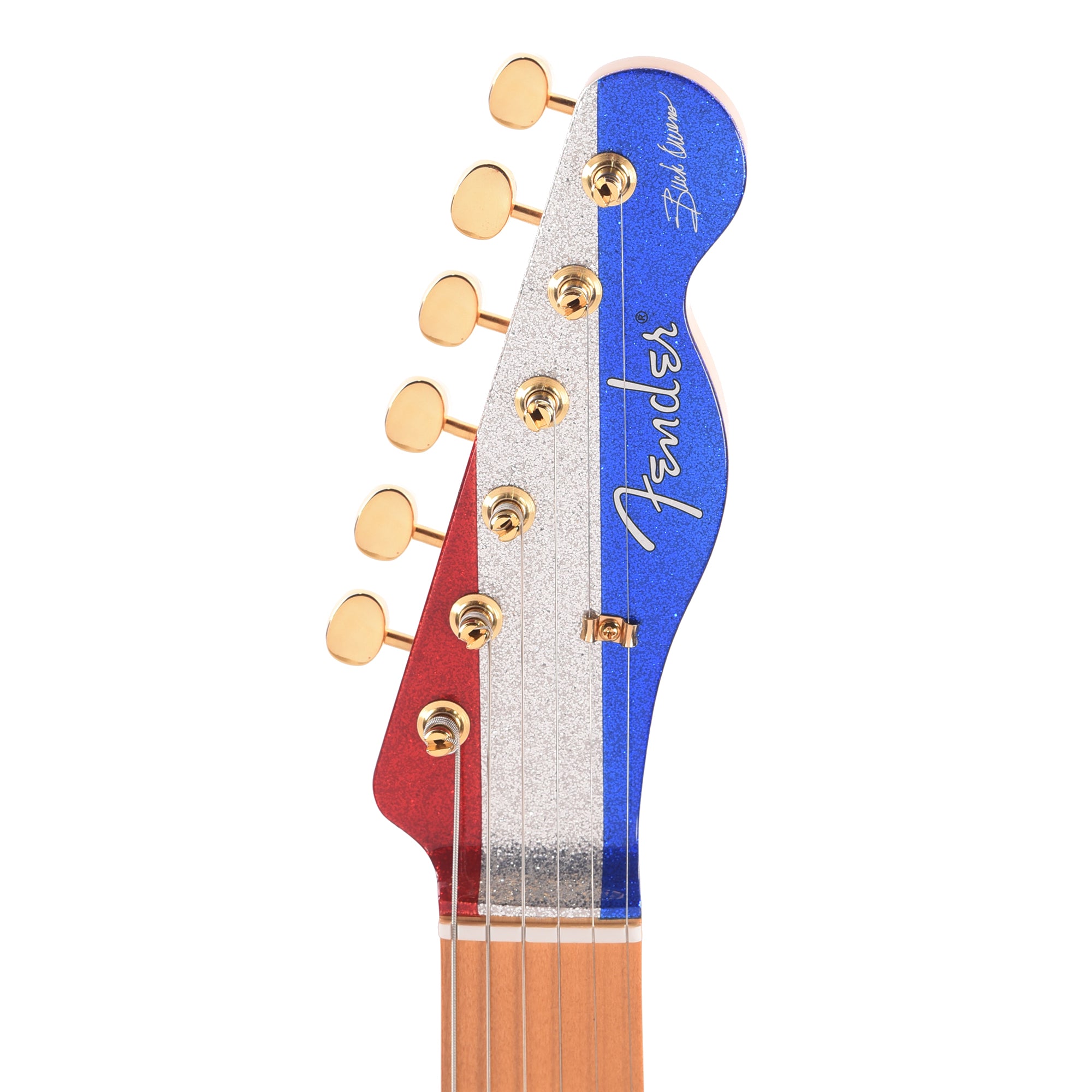 Fender Artist Limited Edition Buck Owens Telecaster Red, Silver and Blue Sparkle Electric Guitars / Solid Body