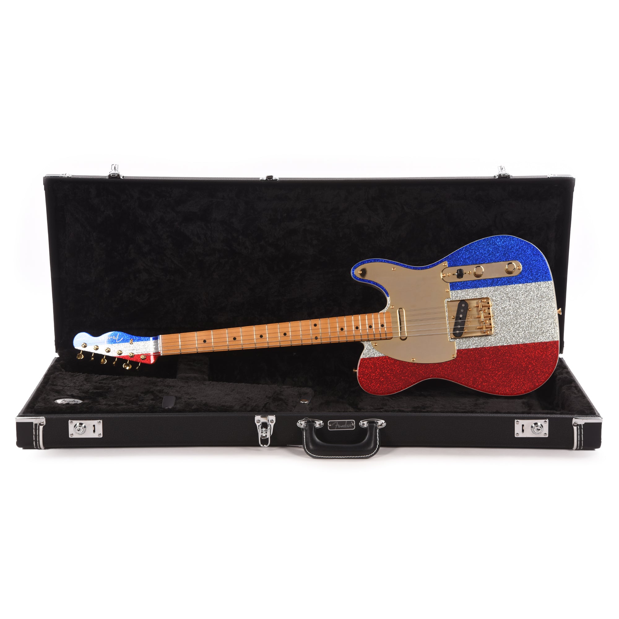 Fender Artist Limited Edition Buck Owens Telecaster Red, Silver and Blue Sparkle Electric Guitars / Solid Body