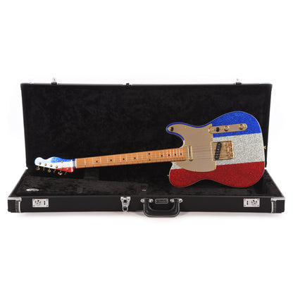 Fender Artist Limited Edition Buck Owens Telecaster Red, Silver and Blue Sparkle Electric Guitars / Solid Body
