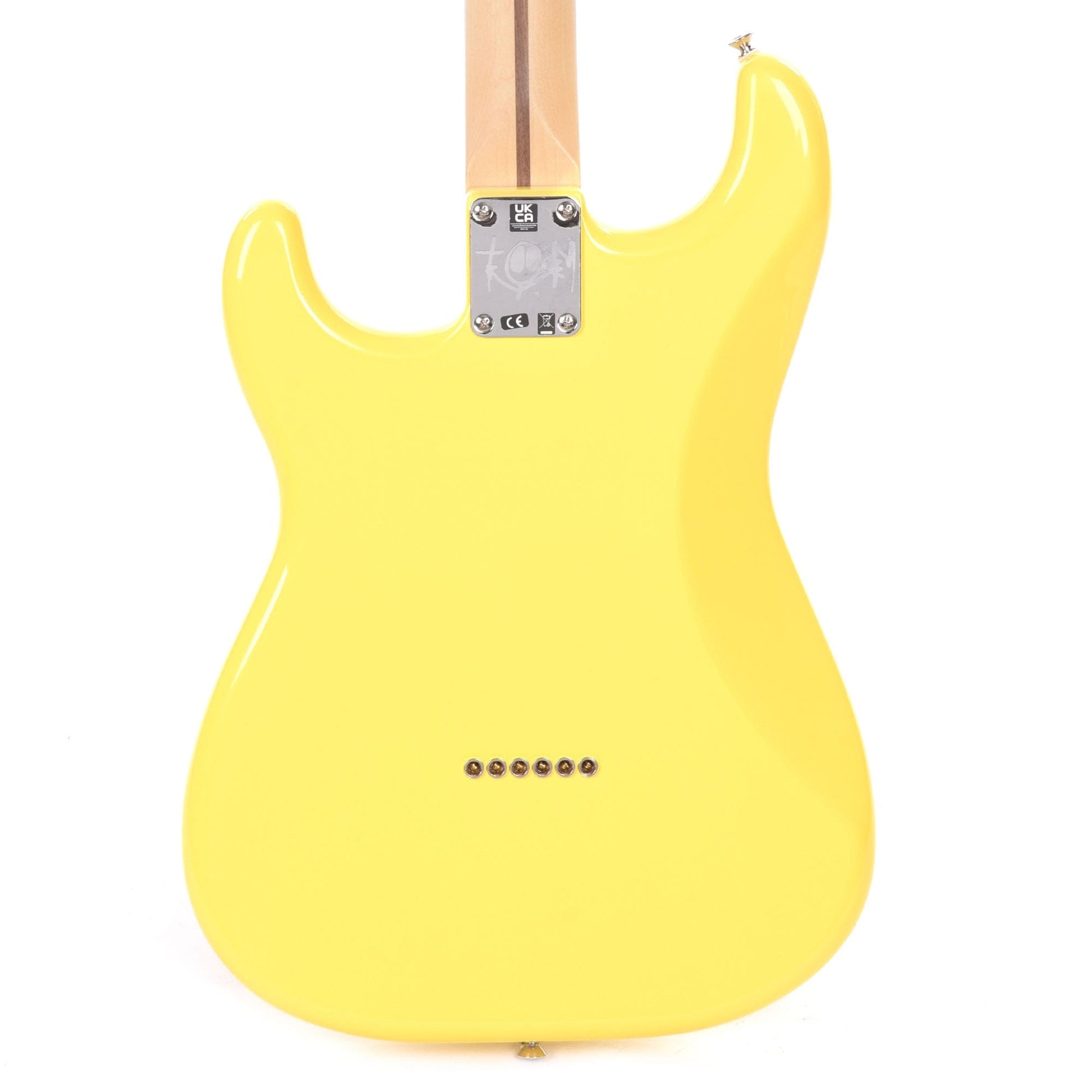 Fender Artist Limited Edition Tom DeLonge Stratocaster Graffiti Yellow Electric Guitars / Solid Body