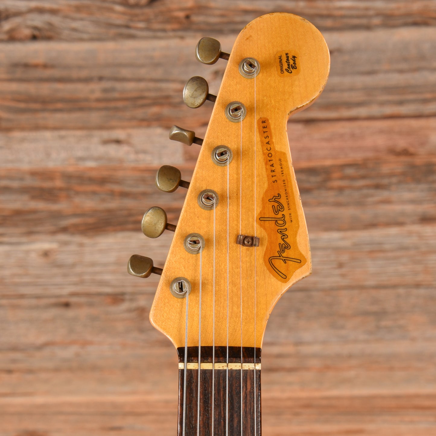 Fender Custom '60 Stratocater Heavy Relic White Over Sunburst - Dave Amato of REO Speedwagon Electric Guitars / Solid Body