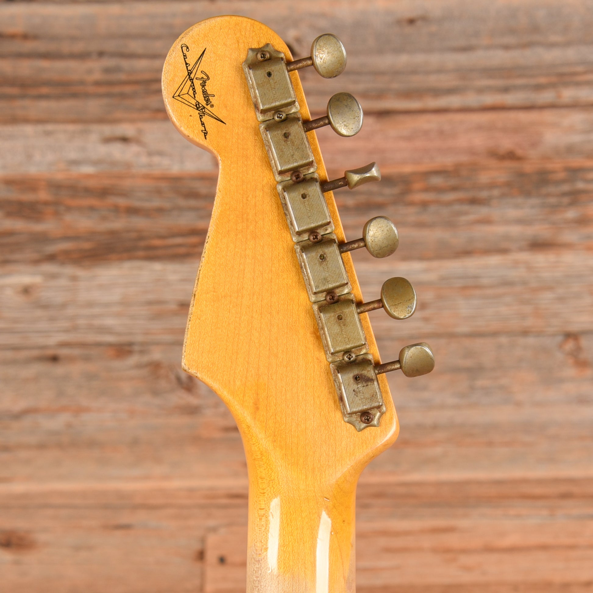 Fender Custom '60 Stratocater Heavy Relic White Over Sunburst - Dave Amato of REO Speedwagon Electric Guitars / Solid Body