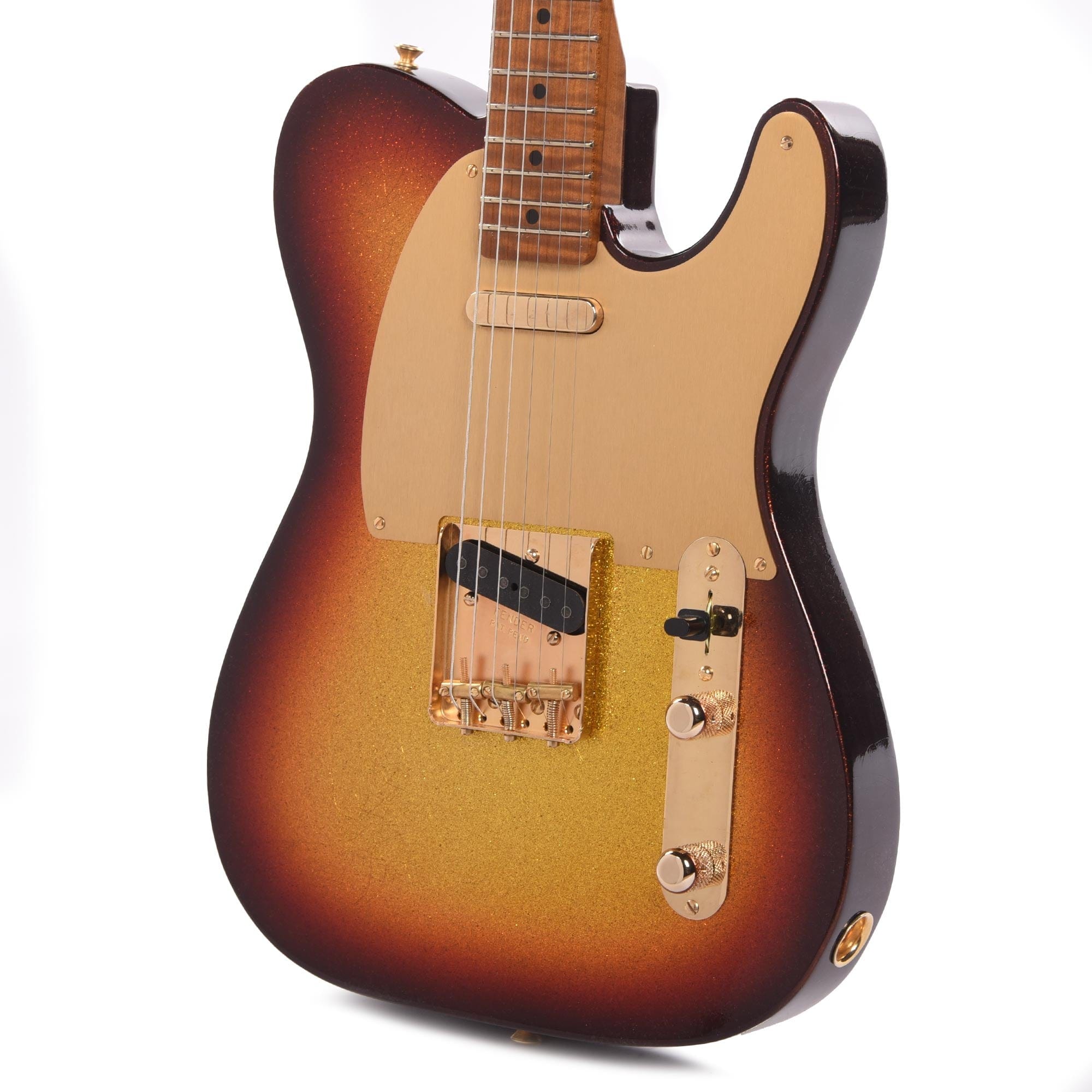 Fender Custom Shop 1950s Telecaster Deluxe Closet Classic Aged 3-Color Sunburst Sparkle w/Roasted 3A Flame Neck & Gold Hardware Electric Guitars / Solid Body