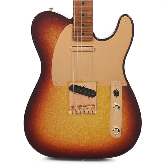 Fender Custom Shop 1950s Telecaster Deluxe Closet Classic Aged 3-Color Sunburst Sparkle w/Roasted 3A Flame Neck & Gold Hardware Electric Guitars / Solid Body