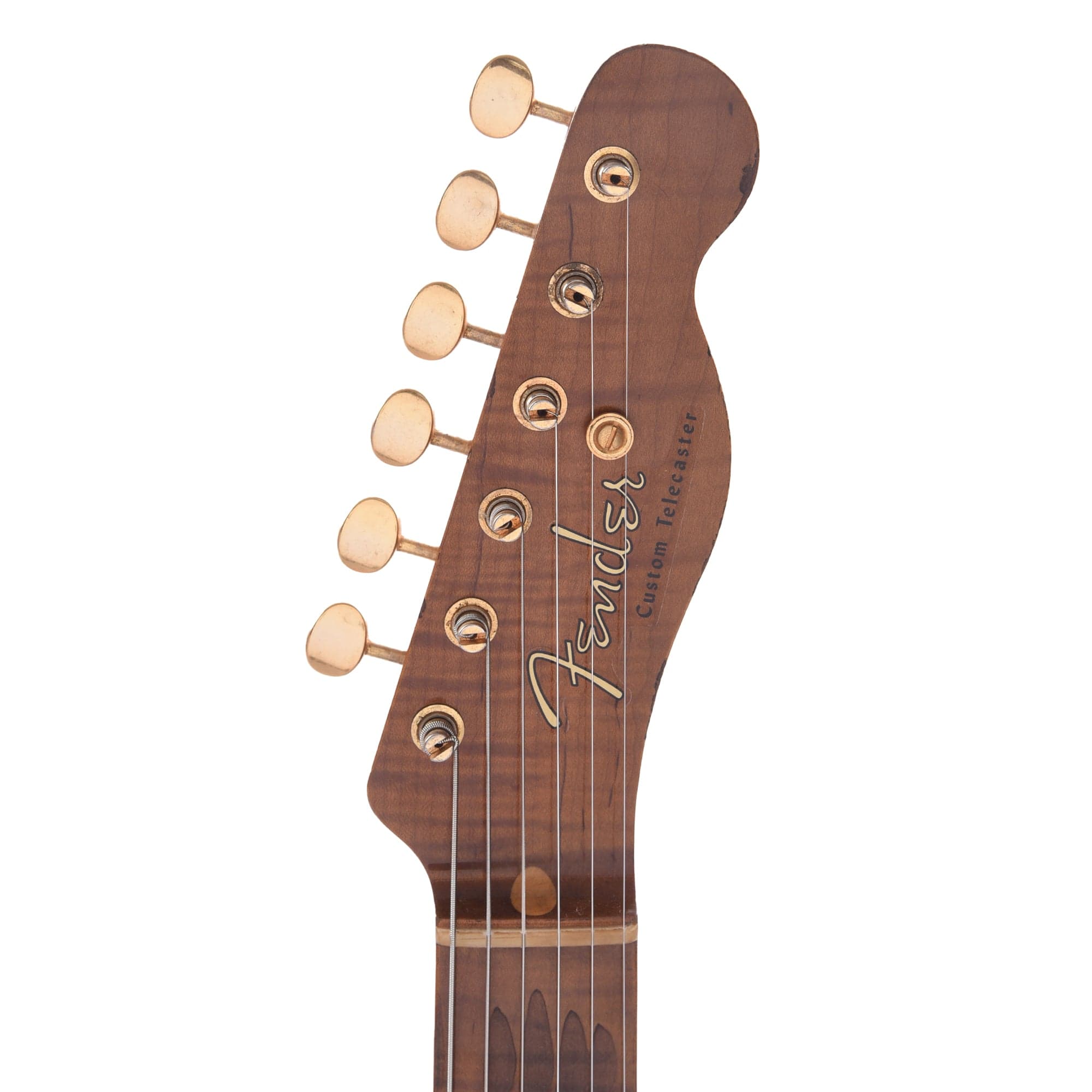 Fender Custom Shop 1950s Telecaster Relic Aged Black Holoflake w/Roasted 3A Flame Neck & Gold Hardware Electric Guitars / Solid Body