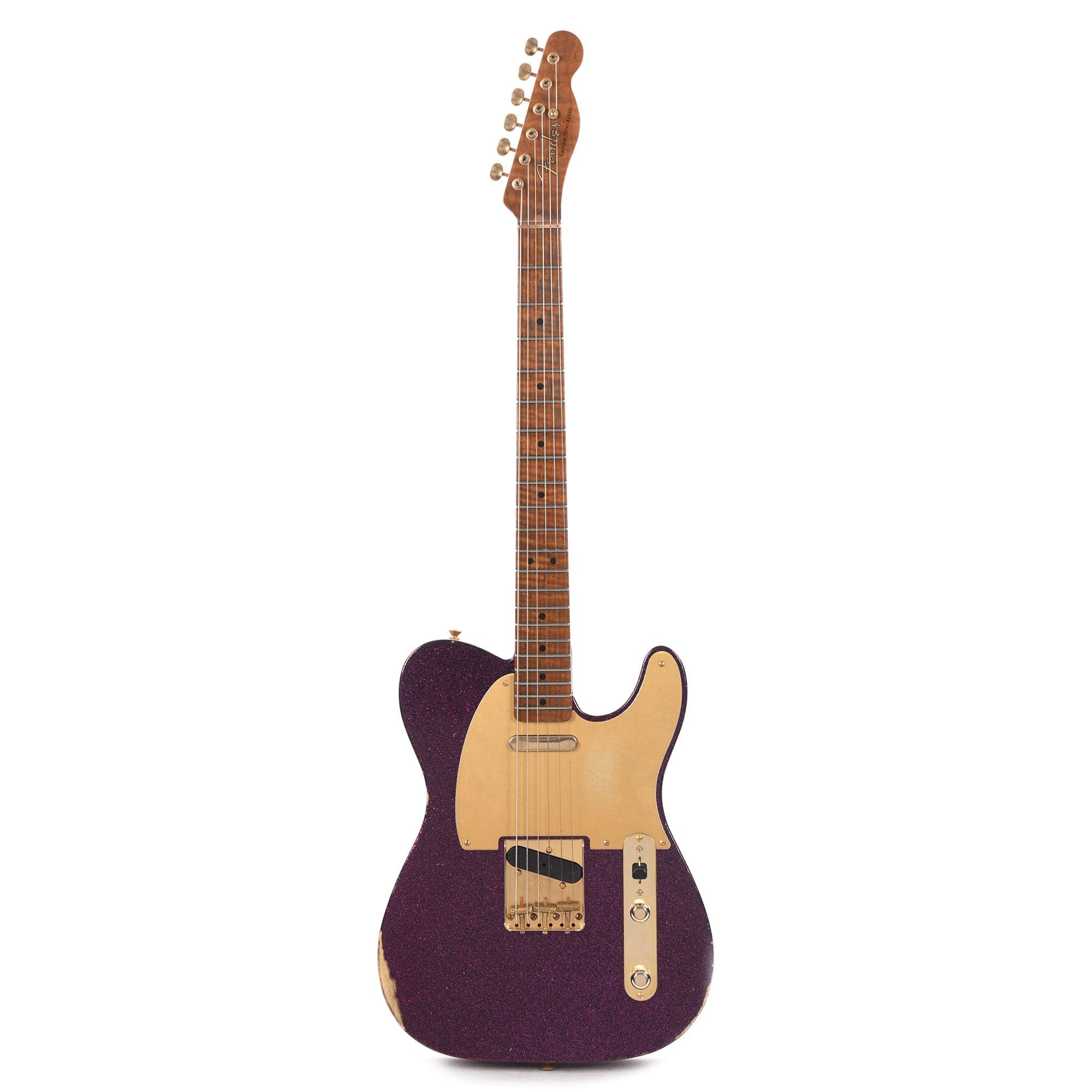 Fender Custom Shop 1950s Telecaster Relic Faded/Aged Magenta Sparkle w/Roasted 3A Flame Neck & Gold Hardware Electric Guitars / Solid Body
