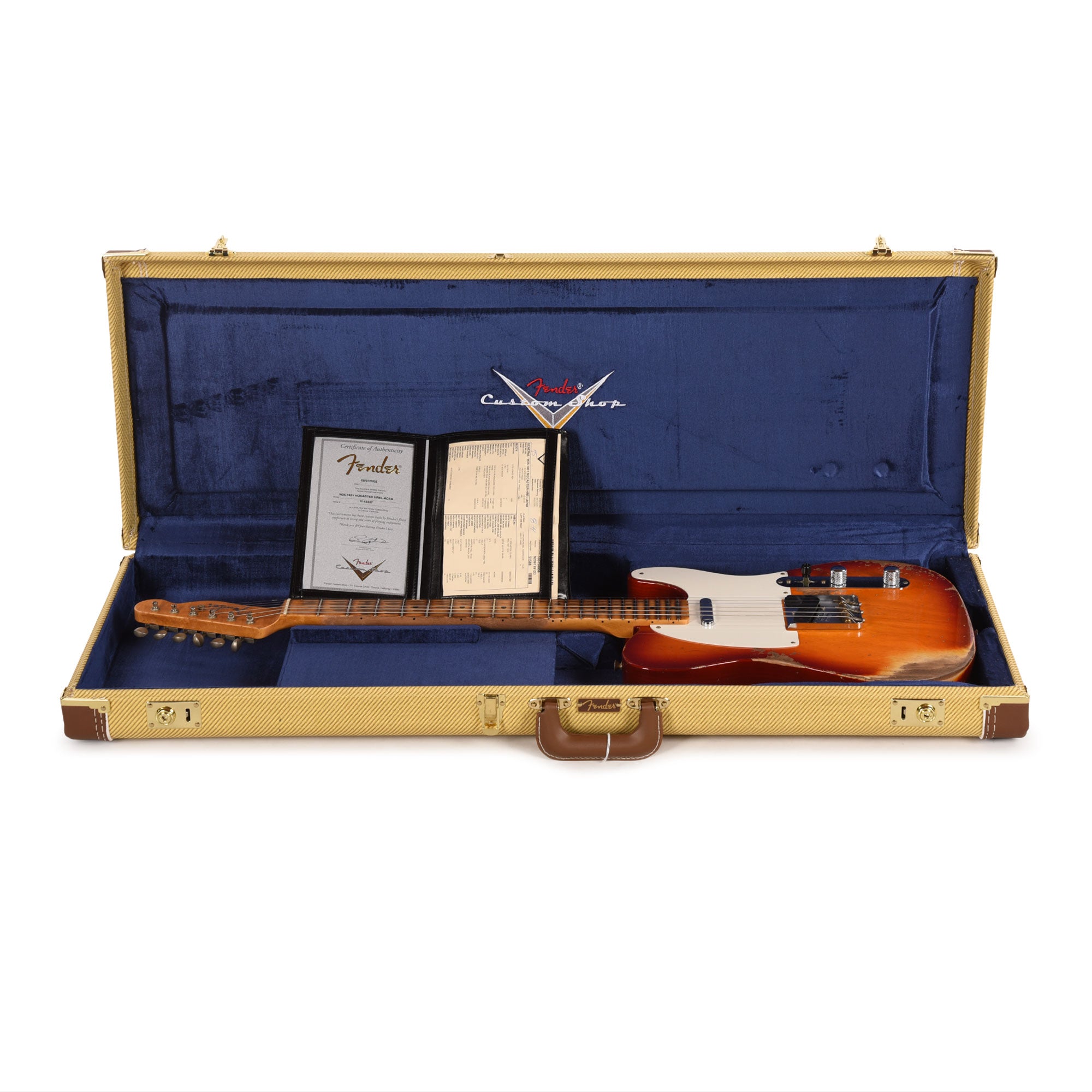 Fender Custom Shop 1951 Nocaster Heavy Relic Aged Cherry Sunburst Electric Guitars / Solid Body