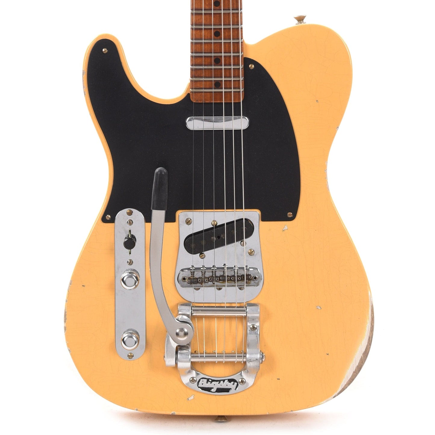 Fender Custom Shop 1952 Telecaster "Chicago Special" LEFTY Relic Super Aged Nocaster Blonde w/Bigsby & Roasted Neck Electric Guitars / Solid Body