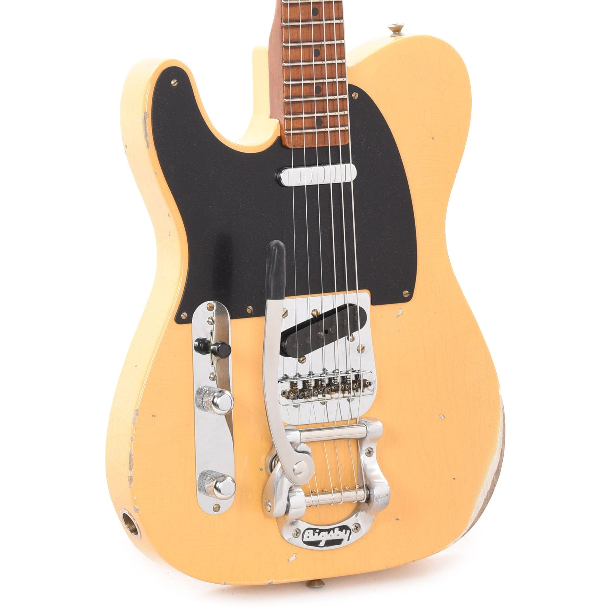 Fender Custom Shop 1952 Telecaster "Chicago Special" LEFTY Relic Super Aged Nocaster Blonde w/Bigsby & Roasted Neck Electric Guitars / Solid Body