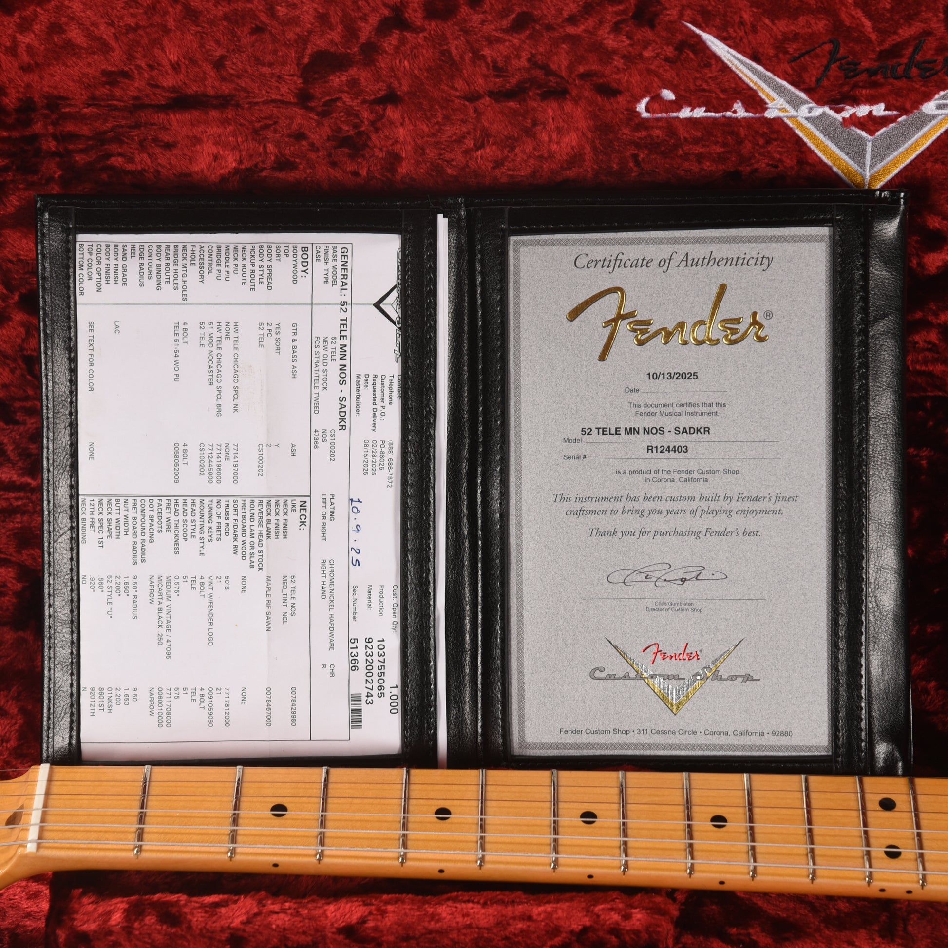 Fender Custom Shop 1952 Telecaster "Chicago Special" NOS Super Aged Dakota Red Electric Guitars / Solid Body