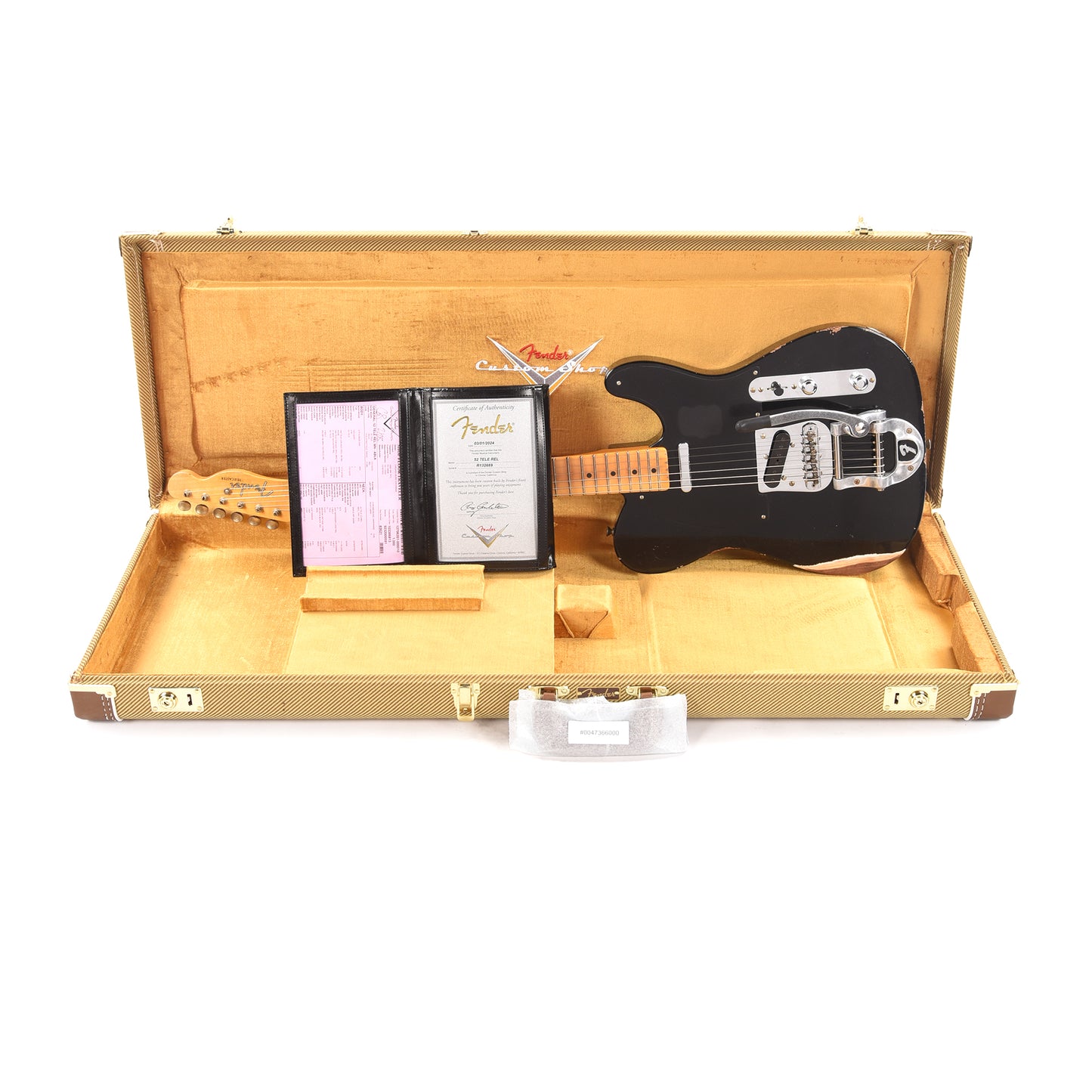 Fender Custom Shop 1952 Telecaster "Chicago Special" Relic Aged Black w/Bigsby Electric Guitars / Solid Body