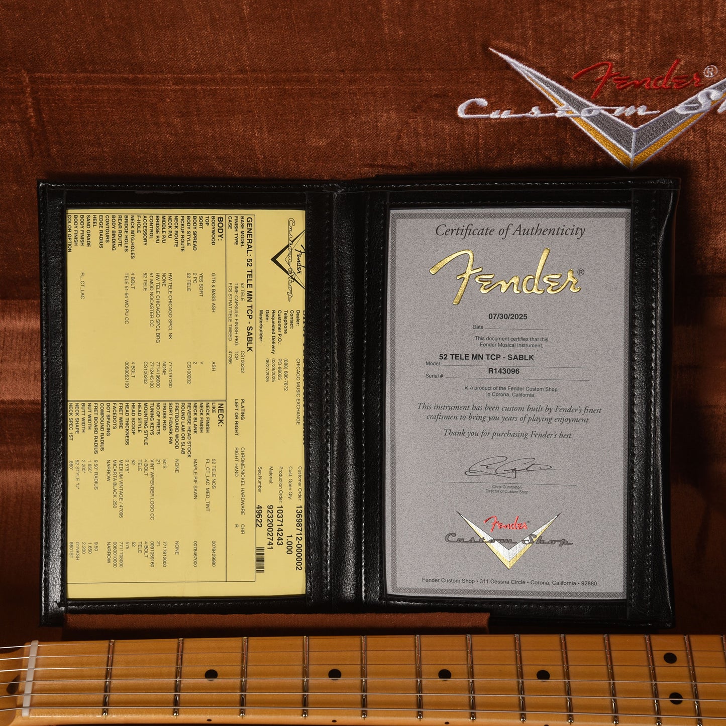 Fender Custom Shop 1952 Telecaster "Chicago Special" Time Capsule Super Aged Black Electric Guitars / Solid Body