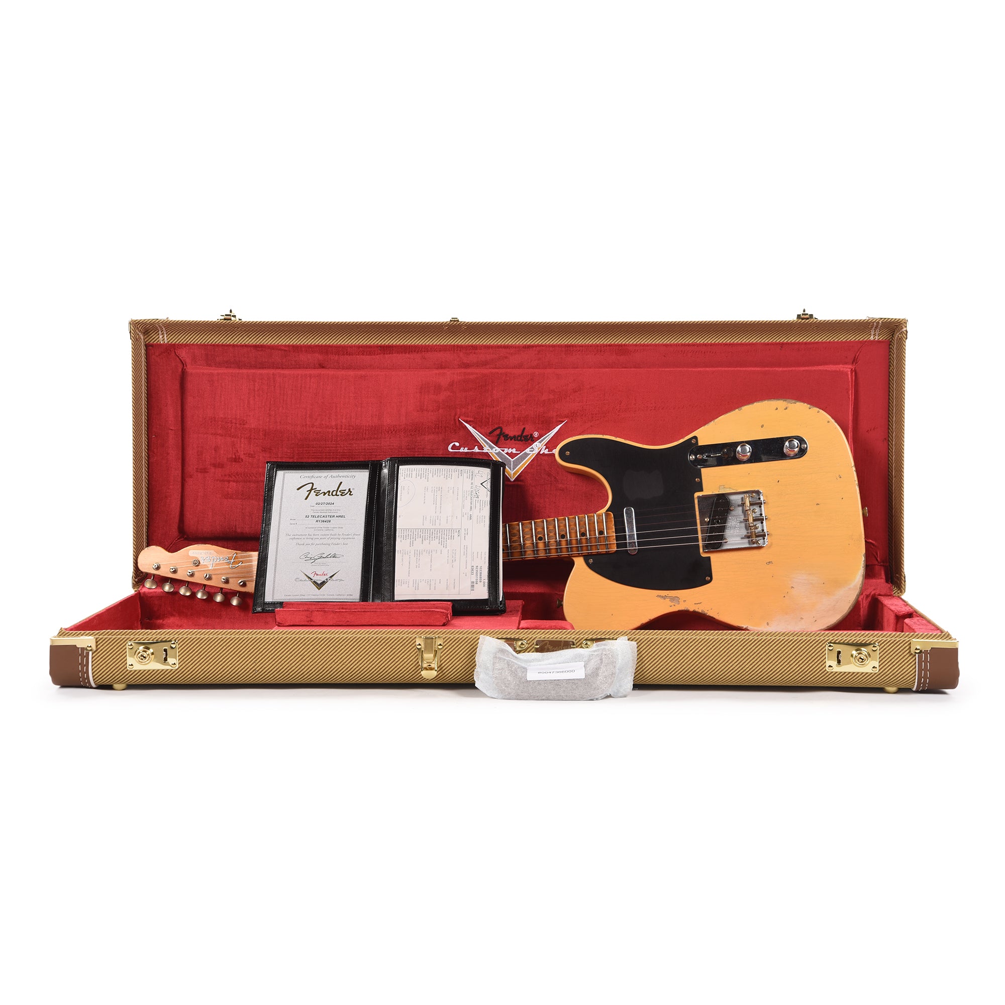 Fender Custom Shop 1952 Telecaster Heavy Relic Aged Nocaster Blonde Electric Guitars / Solid Body