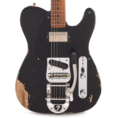 Fender Custom Shop 1952 Telecaster HS "Chicago Special" Heavy Relic Aged Black w/Bigsby & Roasted Neck Electric Guitars / Solid Body