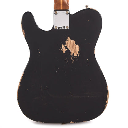 Fender Custom Shop 1952 Telecaster HS "Chicago Special" Heavy Relic Aged Black w/Bigsby & Roasted Neck Electric Guitars / Solid Body