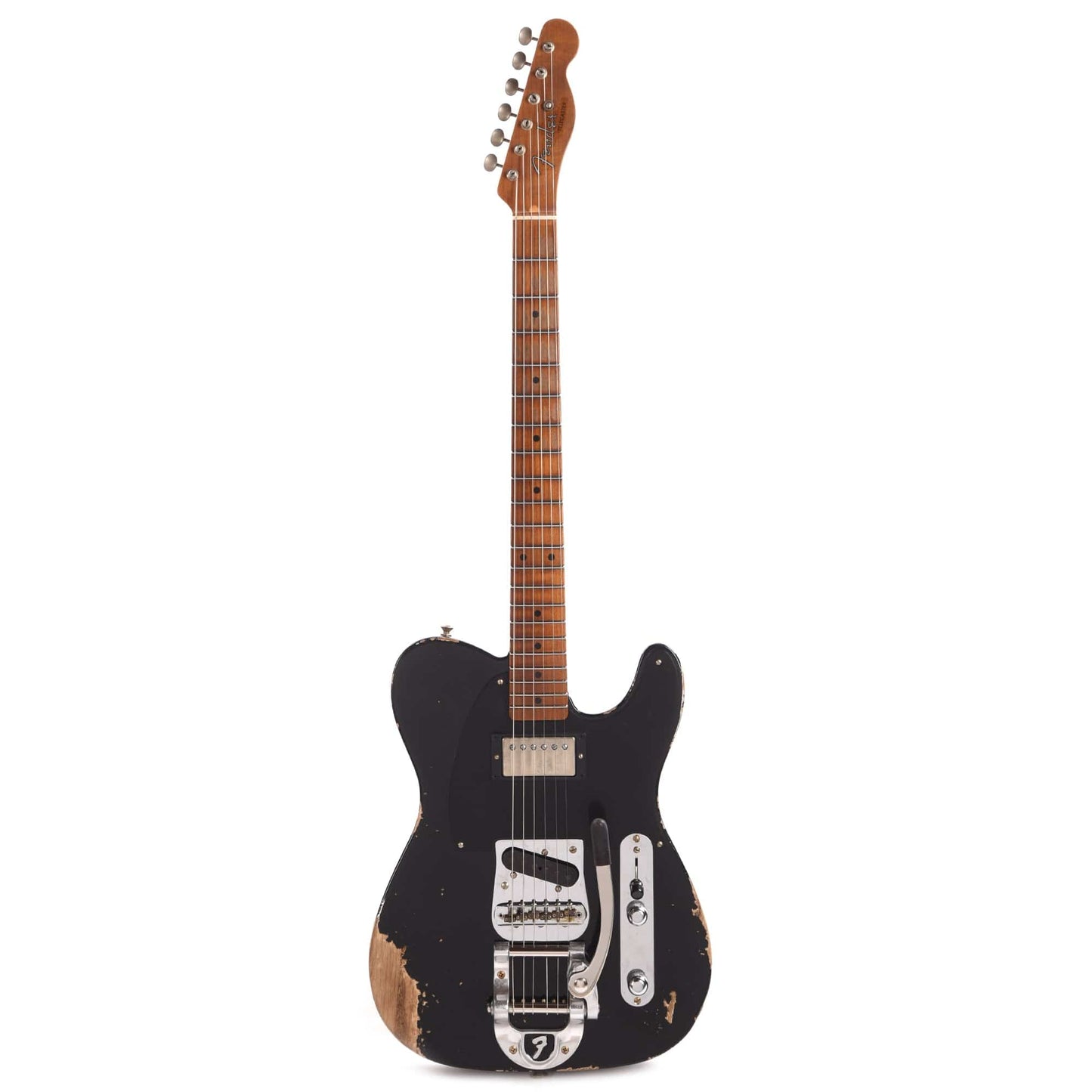 Fender Custom Shop 1952 Telecaster HS "Chicago Special" Heavy Relic Aged Black w/Bigsby & Roasted Neck Electric Guitars / Solid Body