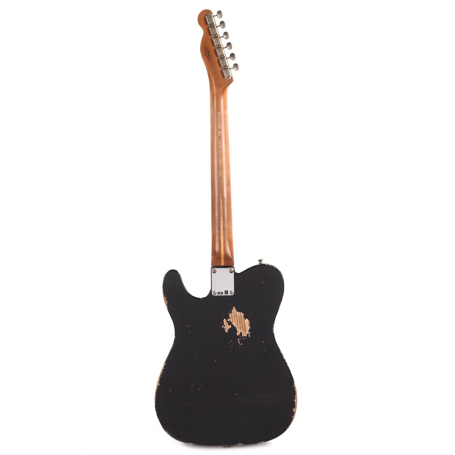 Fender Custom Shop 1952 Telecaster HS "Chicago Special" Heavy Relic Aged Black w/Bigsby & Roasted Neck Electric Guitars / Solid Body
