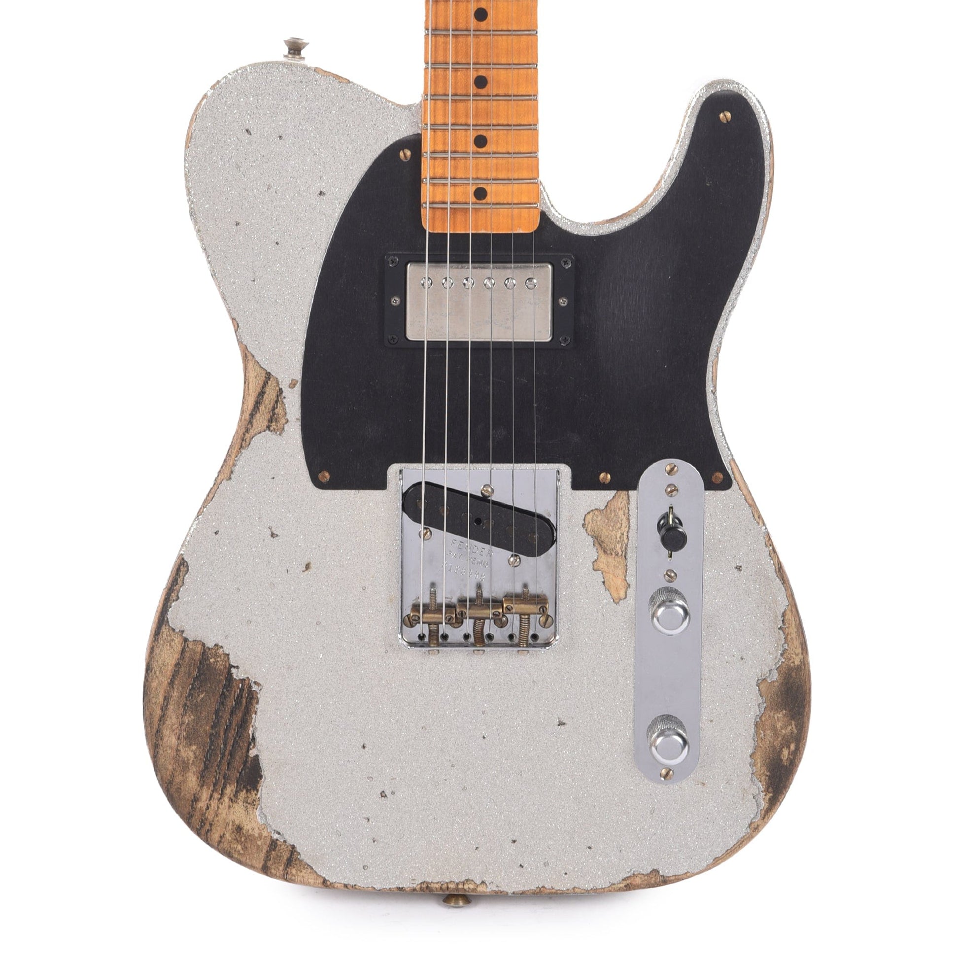 Fender Custom Shop 1952 Telecaster HS "Chicago Special" Heavy Relic Super Aged Silver Burst Sparkle Electric Guitars / Solid Body