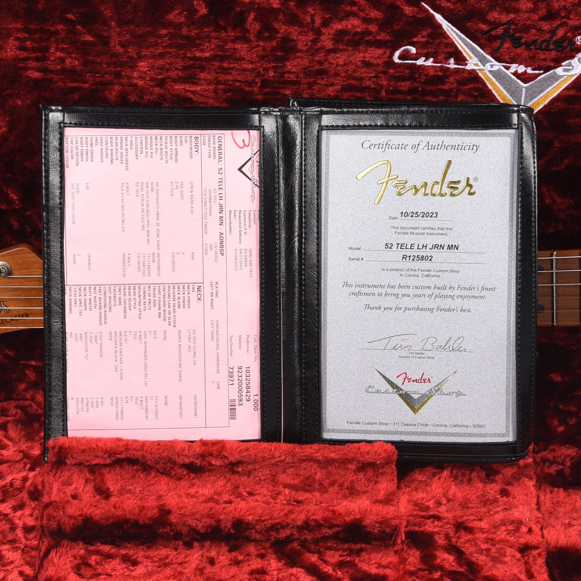 Fender Custom Shop 1952 Telecaster HS 