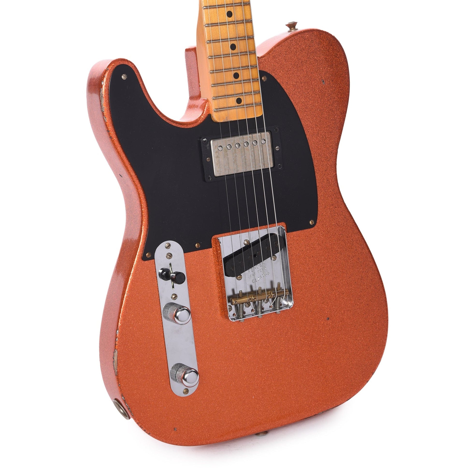 Fender Custom Shop 1952 Telecaster HS "Chicago Special" LEFTY Relic Faded/Aged Orange Sparkle Electric Guitars / Solid Body