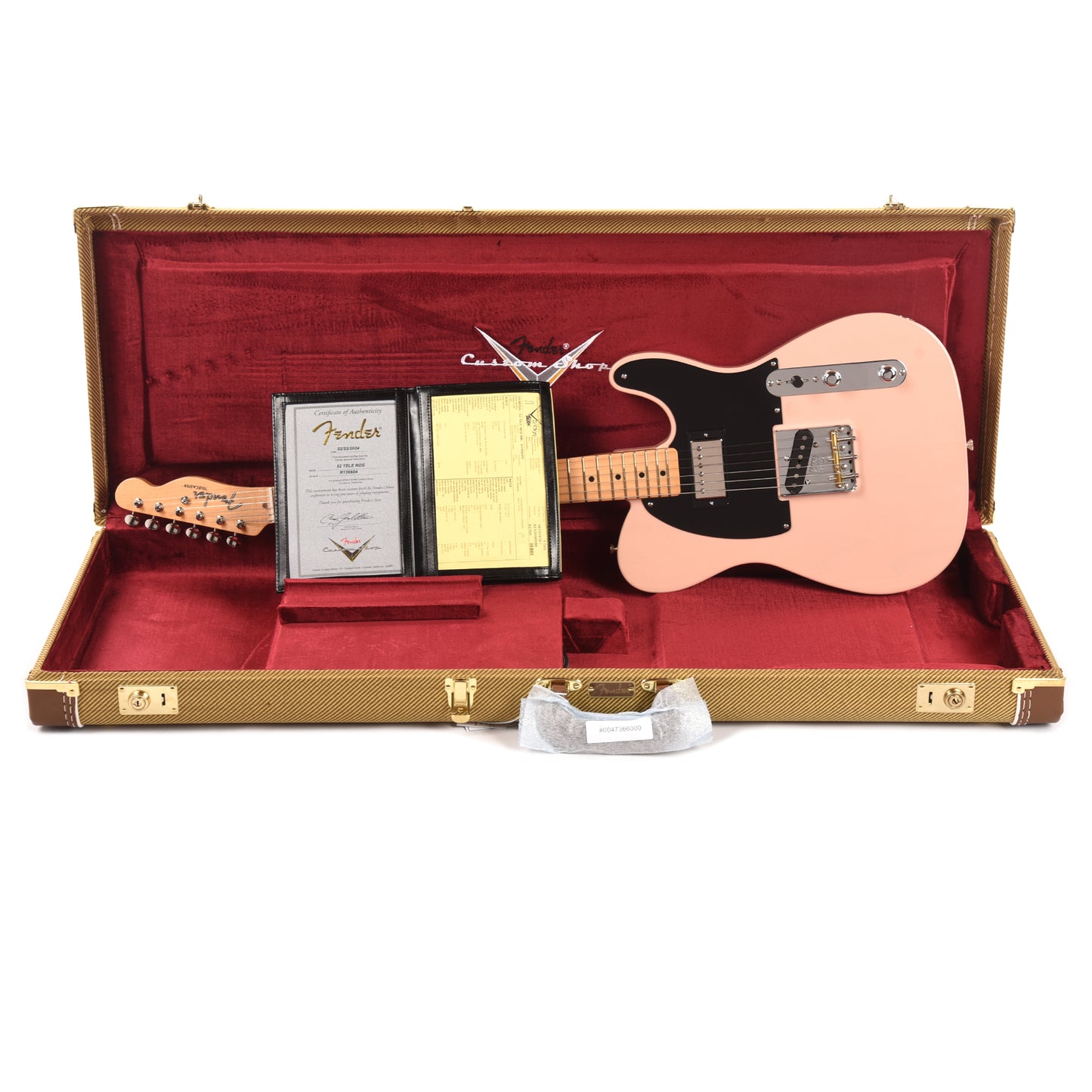 Fender Custom Shop 1952 Telecaster HS "Chicago Special" NOS Aged Trans Shell Pink Electric Guitars / Solid Body