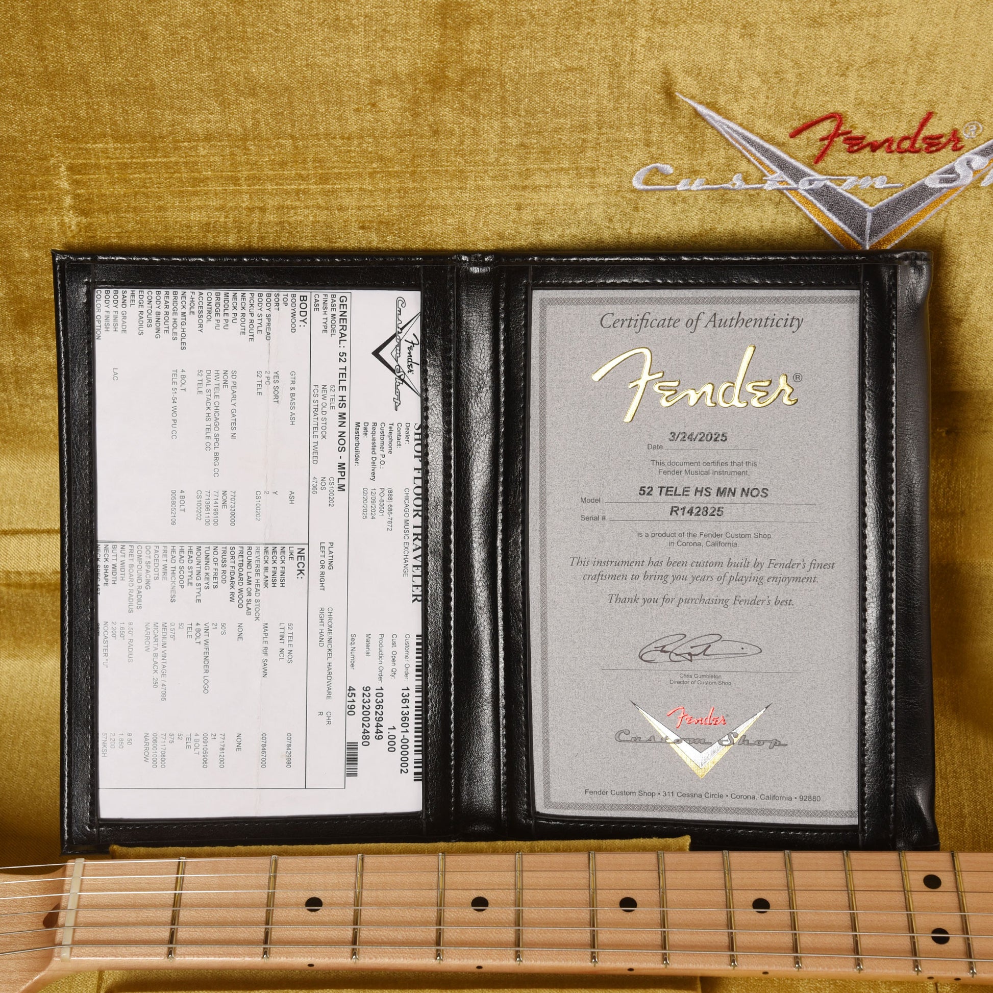 Fender Custom Shop 1952 Telecaster HS "Chicago Special" NOS Medium Palomino Metallic Electric Guitars / Solid Body