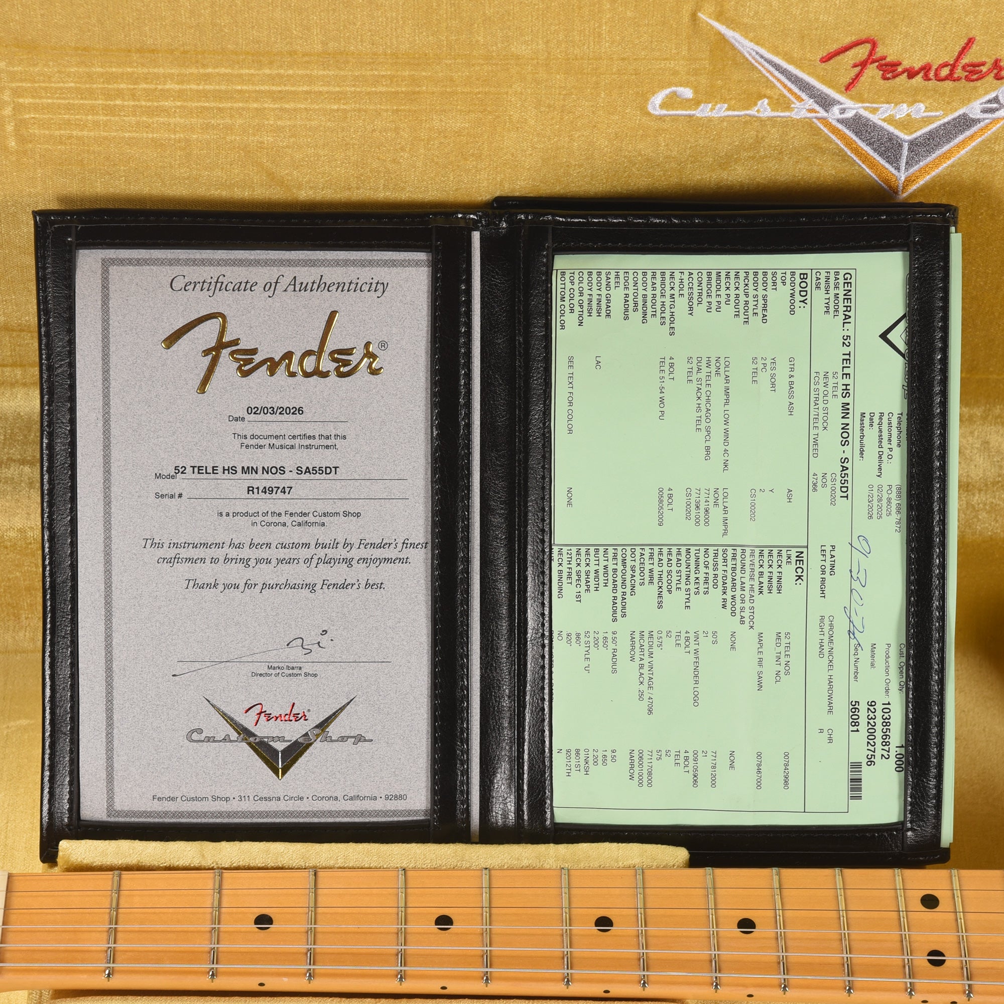 Fender Custom Shop 1952 Telecaster HS 