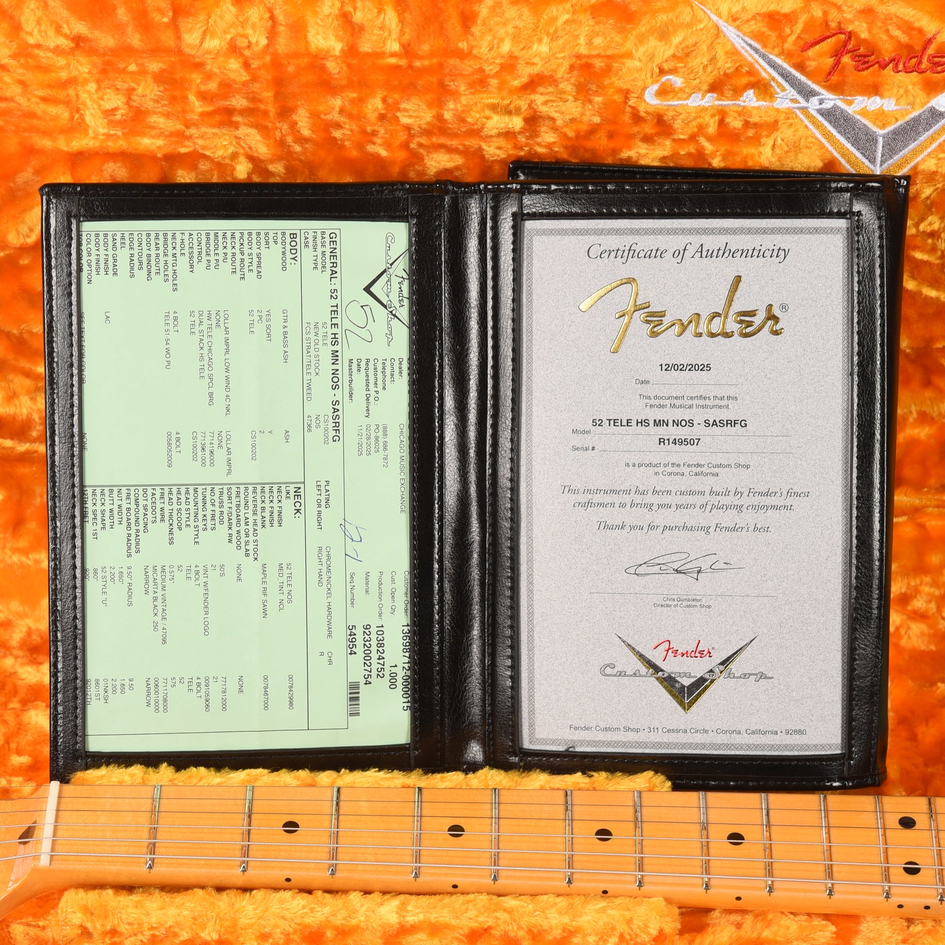 Fender Custom Shop 1952 Telecaster HS "Chicago Special" NOS Super Aged Surf Green Electric Guitars / Solid Body