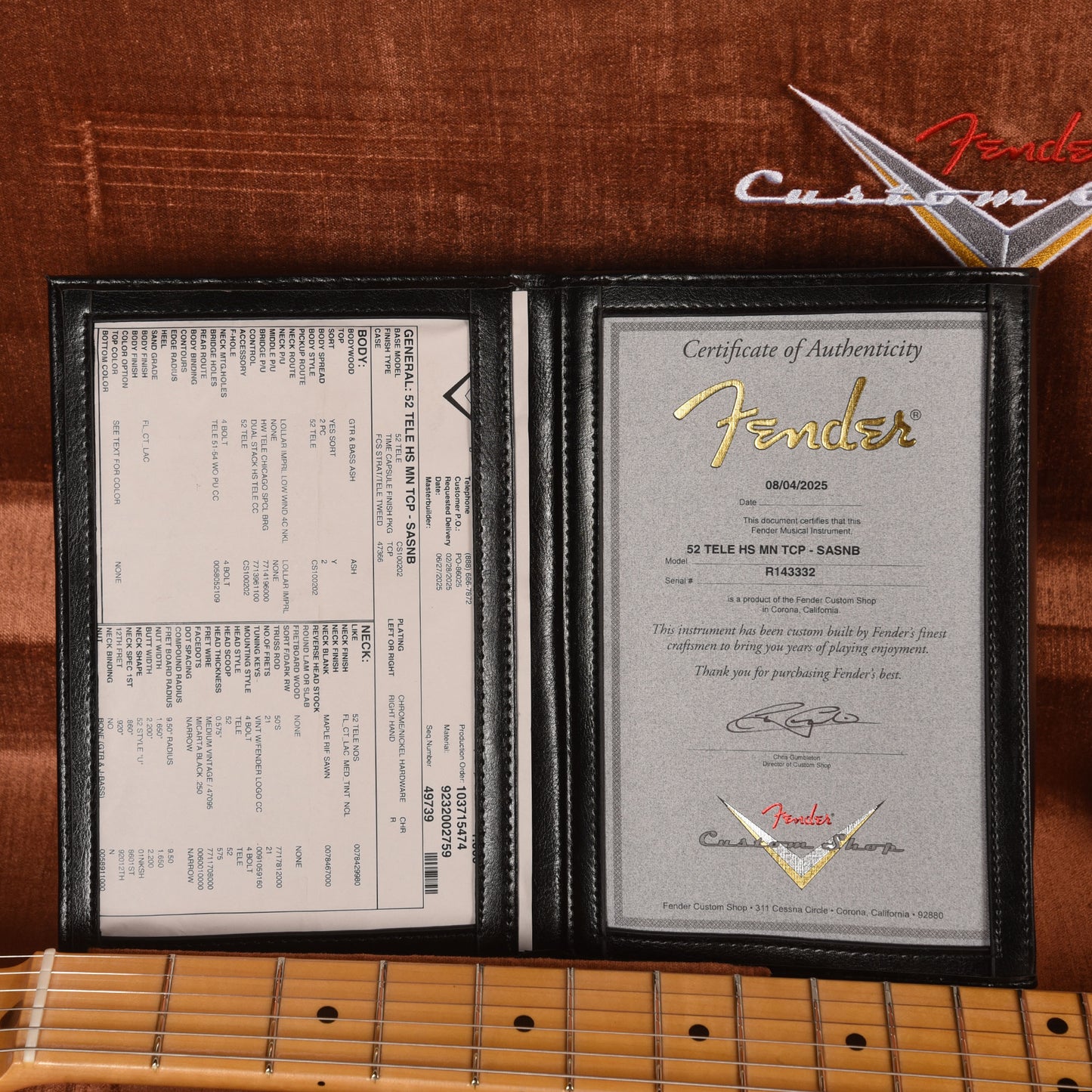 Fender Custom Shop 1952 Telecaster HS "Chicago Special" Time Capsule Super Aged Sonic Blue Electric Guitars / Solid Body