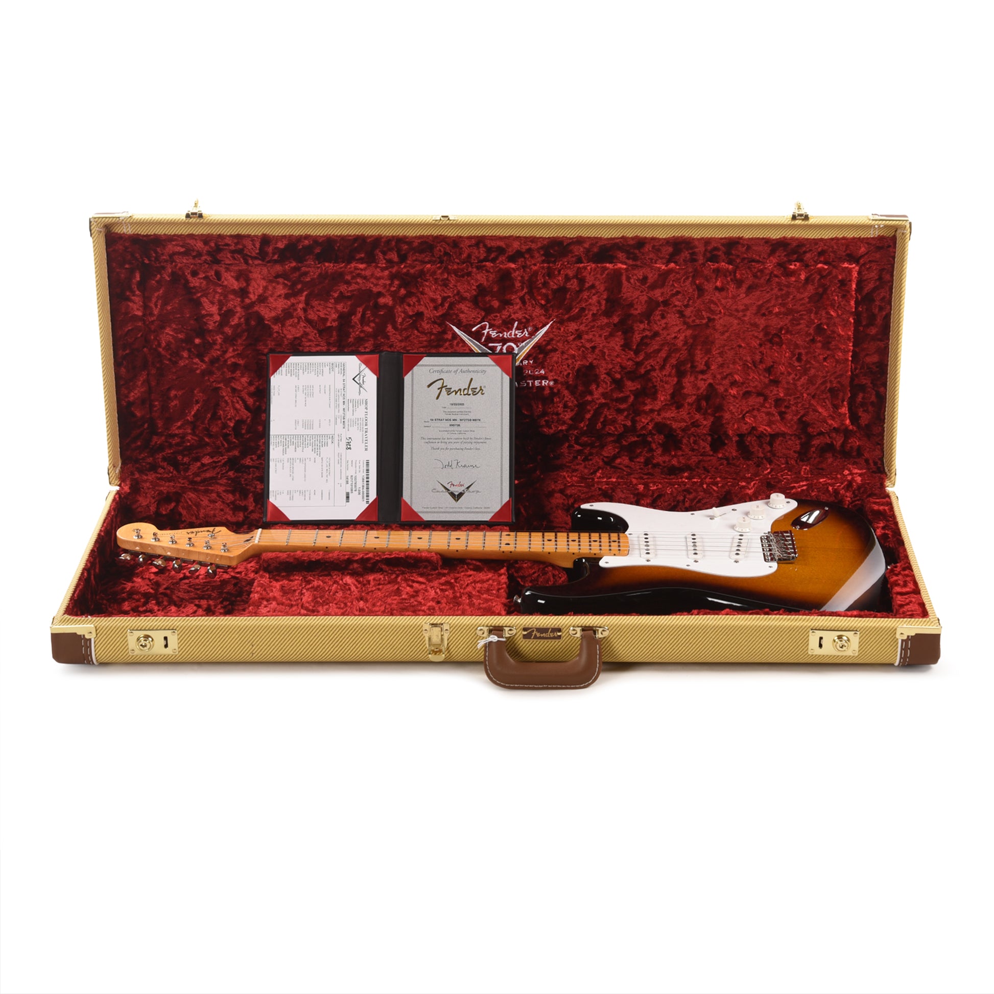 Fender Custom Shop 1954 Stratocaster NOS Wide Fade Chocolate 2-Color Sunburst Master Built by Todd Krause Electric Guitars / Solid Body