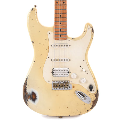 Fender Custom Shop 1954 Stratocaster Relic Olympic White over Wide Fade Chocolate 2-Color Sunburst Master Built by Levi Perry w/Fuzz Circuit Electric Guitars / Solid Body