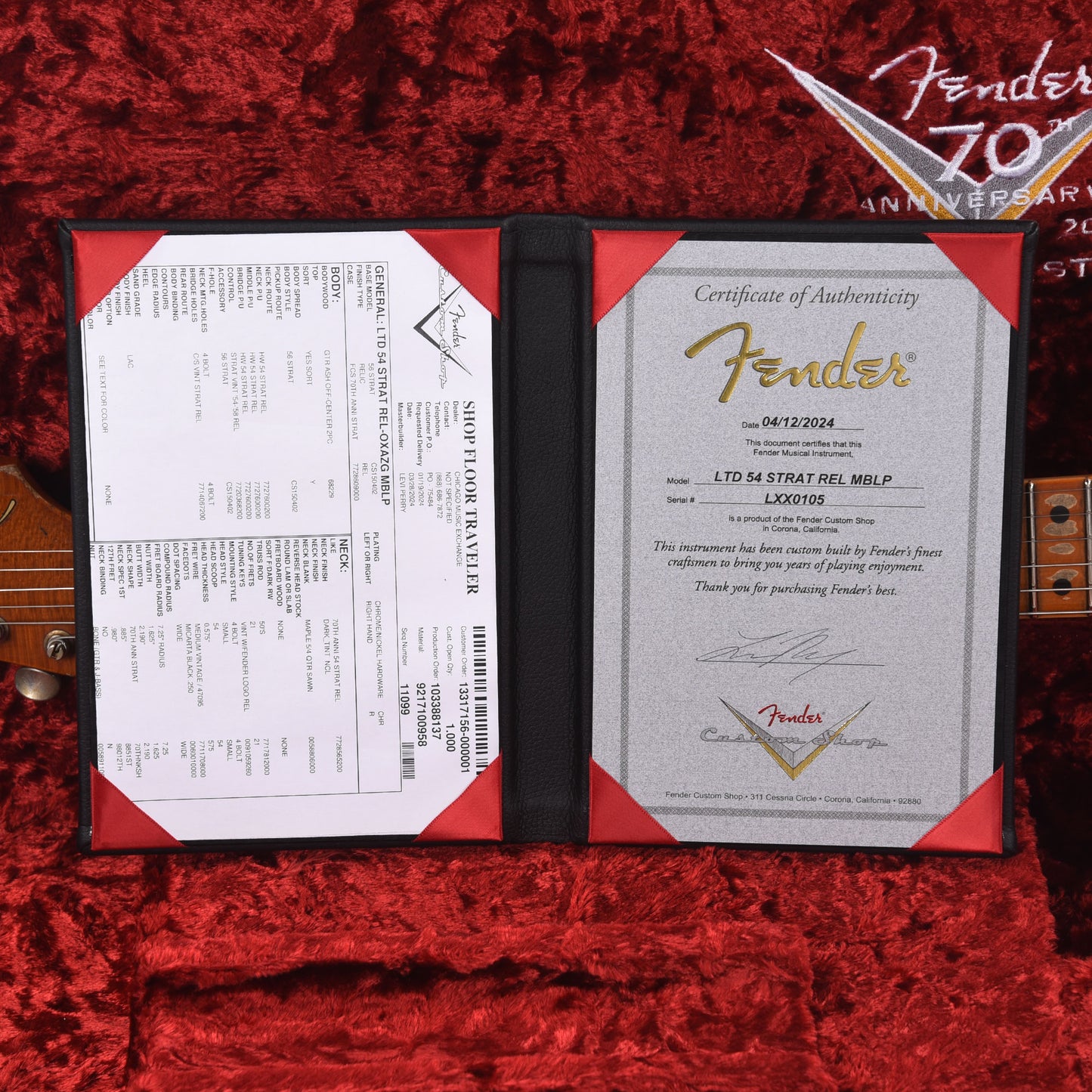 Fender Custom Shop 1954 Stratocaster Relic Oxidized Aztec Gold Master Built by Levi Perry w/Fuzz Circuit Electric Guitars / Solid Body