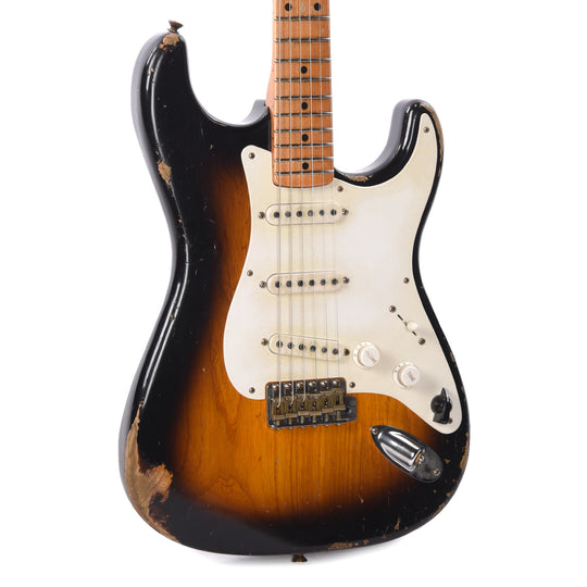 Fender Custom Shop 1954 Stratocaster Relic Wide Band Black 2-Color Sunburst Master Built by Levi Perry w/Fuzz Circuit Electric Guitars / Solid Body