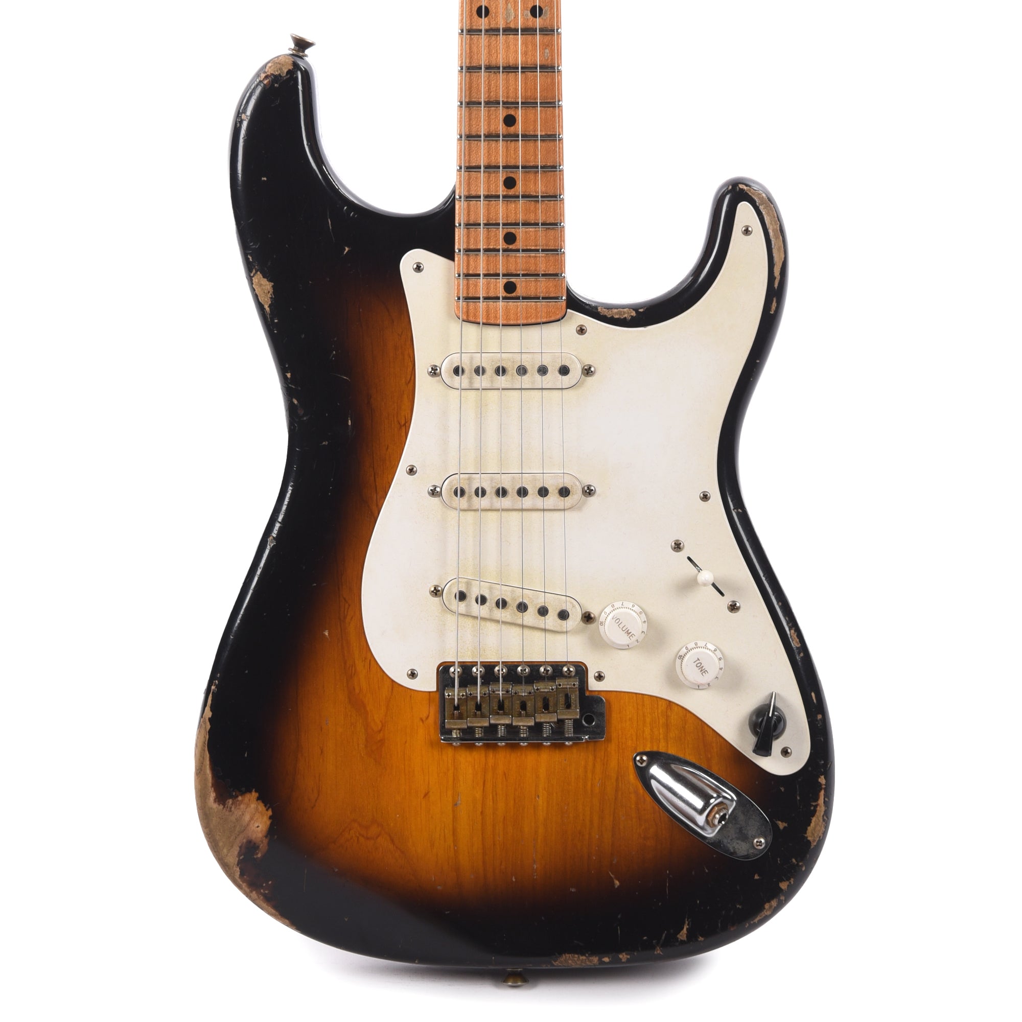 Fender Custom Shop 1954 Stratocaster Relic Wide Band Black 2-Color Sunburst Master Built by Levi Perry w/Fuzz Circuit Electric Guitars / Solid Body