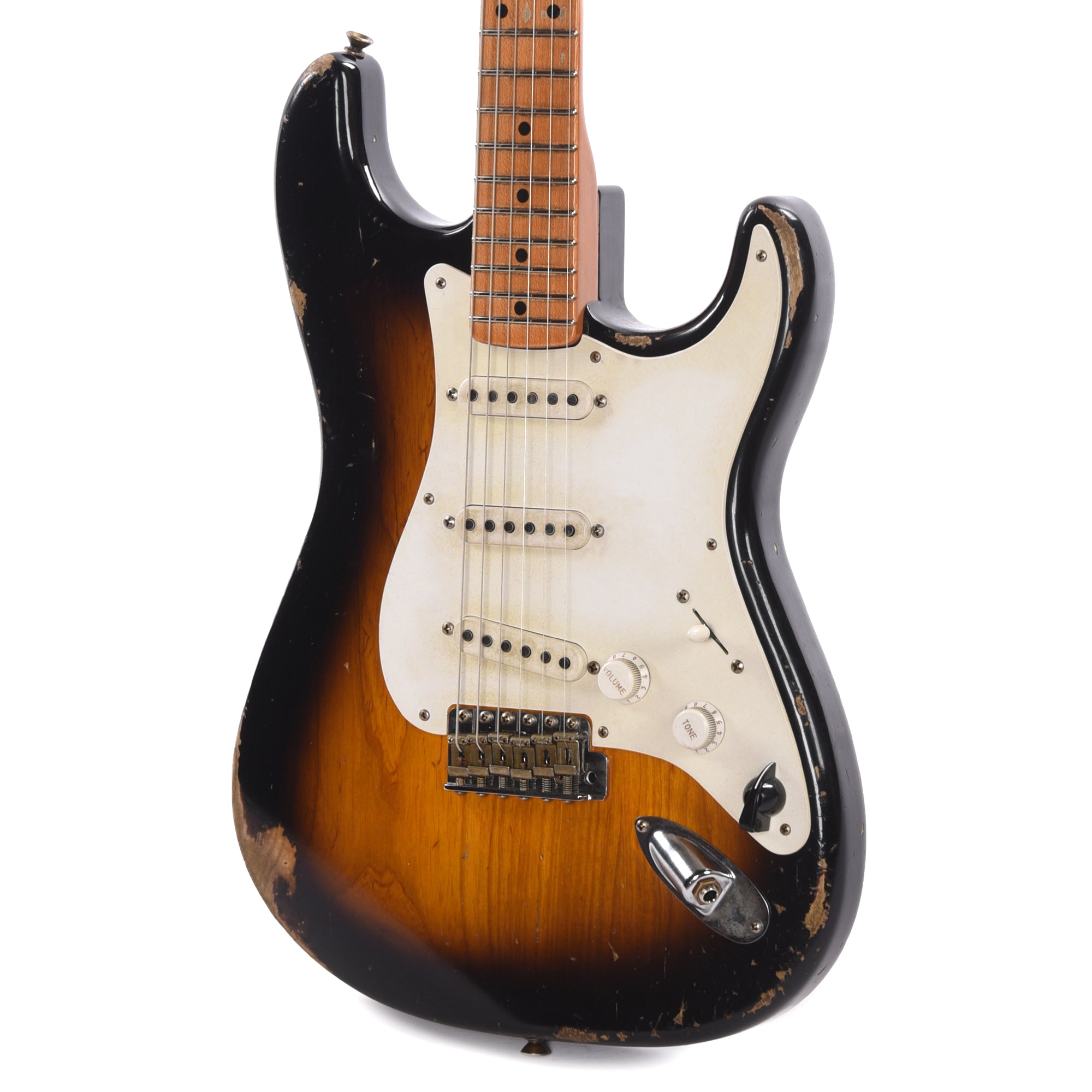Fender Custom Shop 1954 Stratocaster Relic Wide Band Black 2-Color Sunburst Master Built by Levi Perry w/Fuzz Circuit Electric Guitars / Solid Body