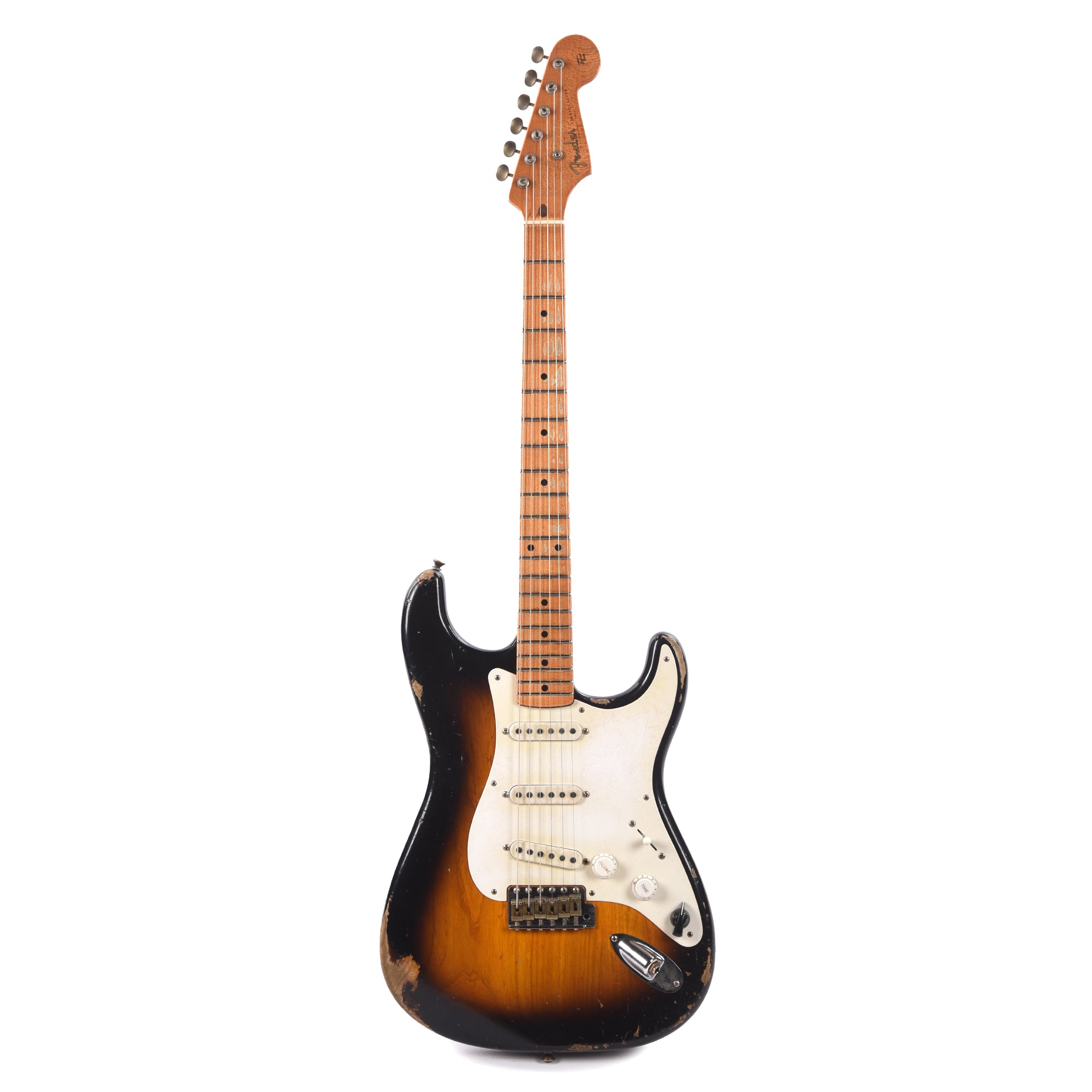 Fender Custom Shop 1954 Stratocaster Relic Wide Band Black 2-Color Sunburst Master Built by Levi Perry w/Fuzz Circuit Electric Guitars / Solid Body