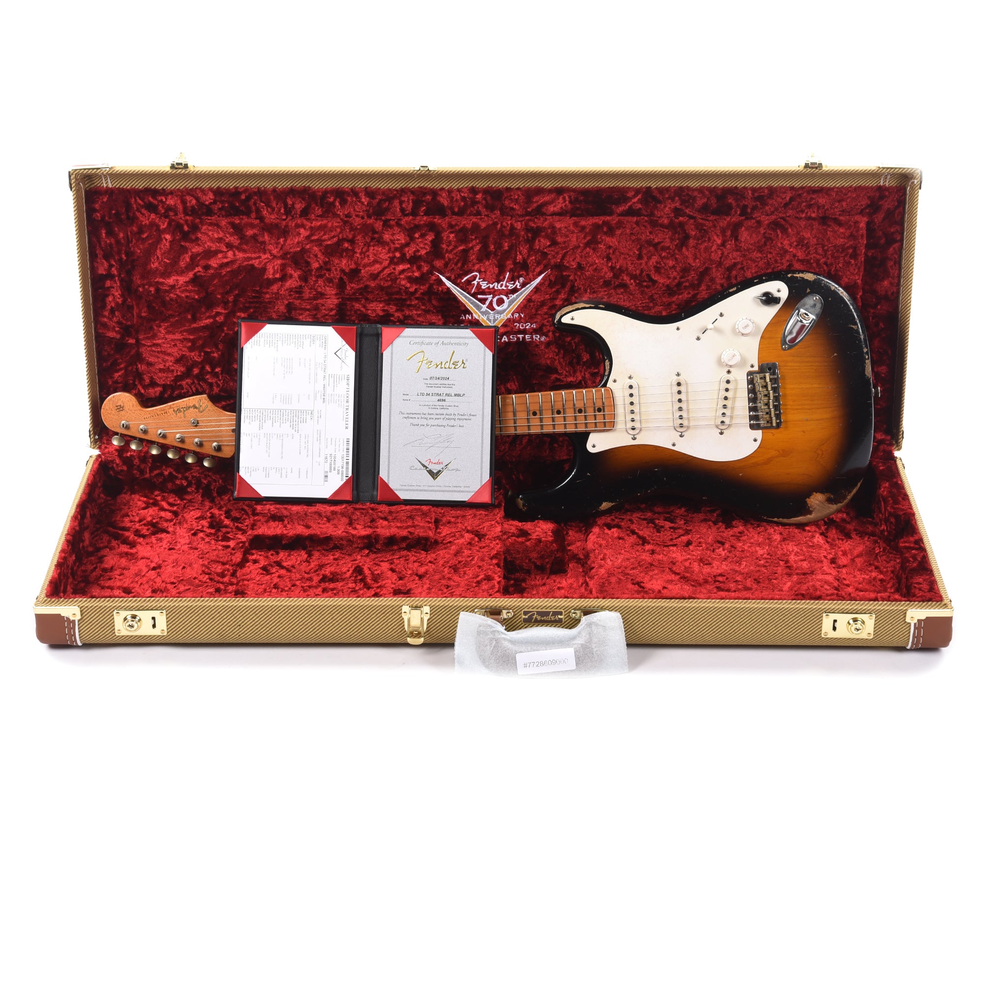 Fender Custom Shop 1954 Stratocaster Relic Wide Band Black 2-Color Sunburst Master Built by Levi Perry w/Fuzz Circuit Electric Guitars / Solid Body
